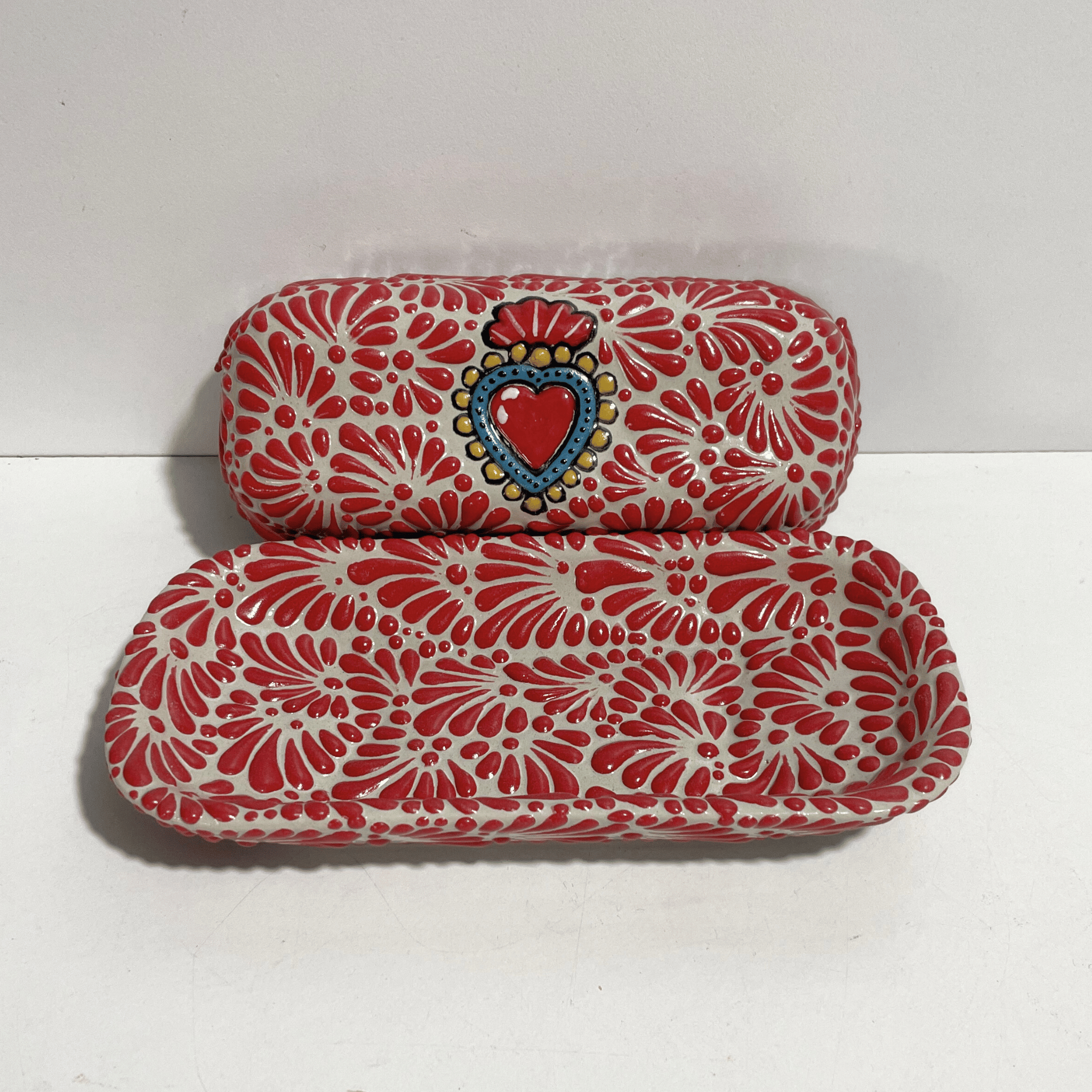 MANTEQUILLERA FONDO TRADICIONAL MIK ROJO SAGRADO CORAZON