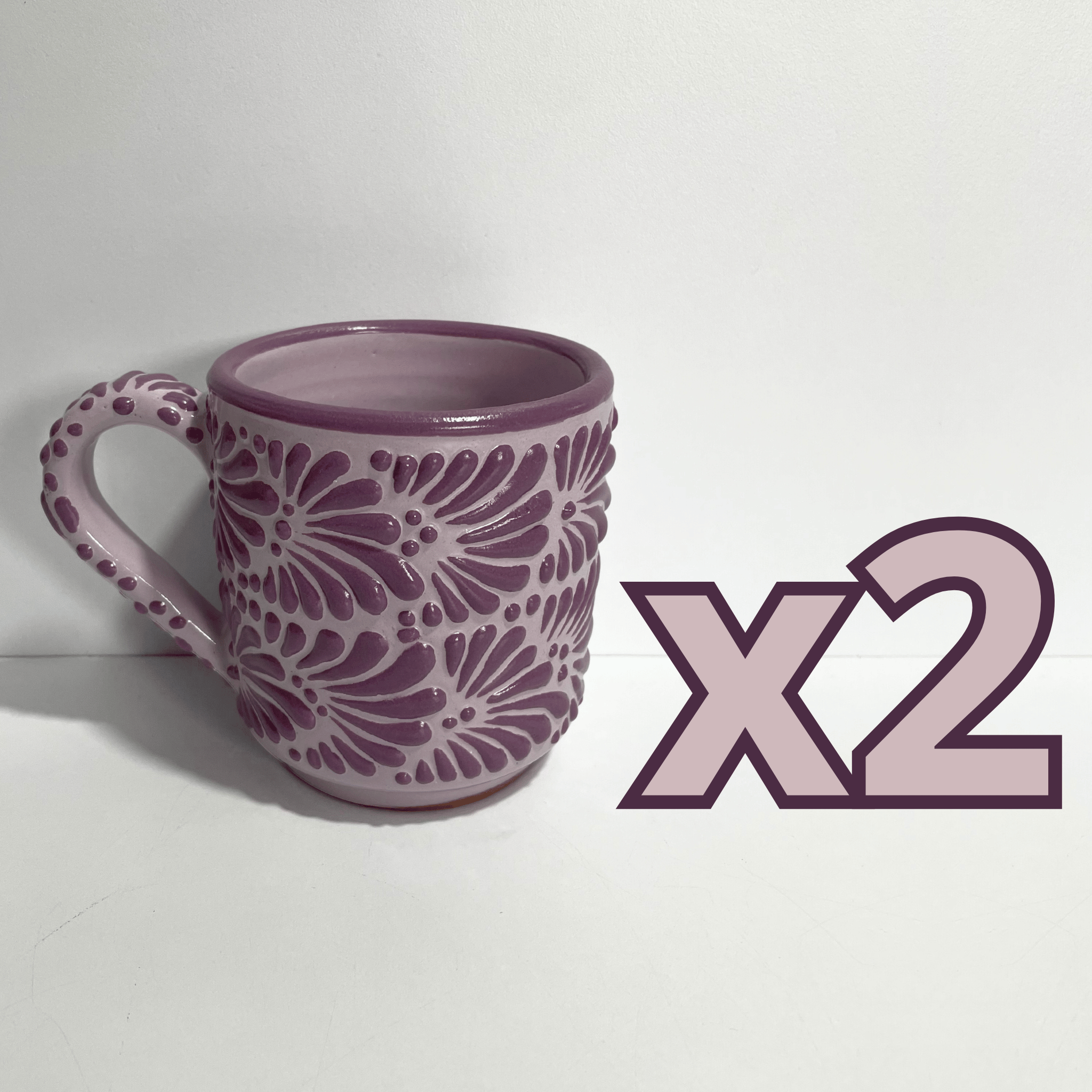 TAZA RECTA ESTANDAR FONDO LILA MIK MORADO