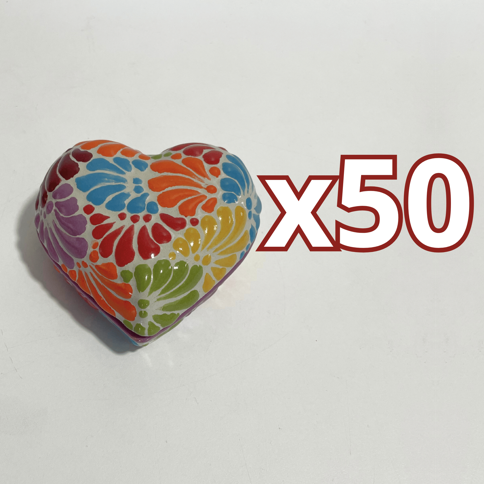 ALHAJERO GRANDE FORMA DE CORAZON FONDO TRADICIONAL MIK MULTICOLORES