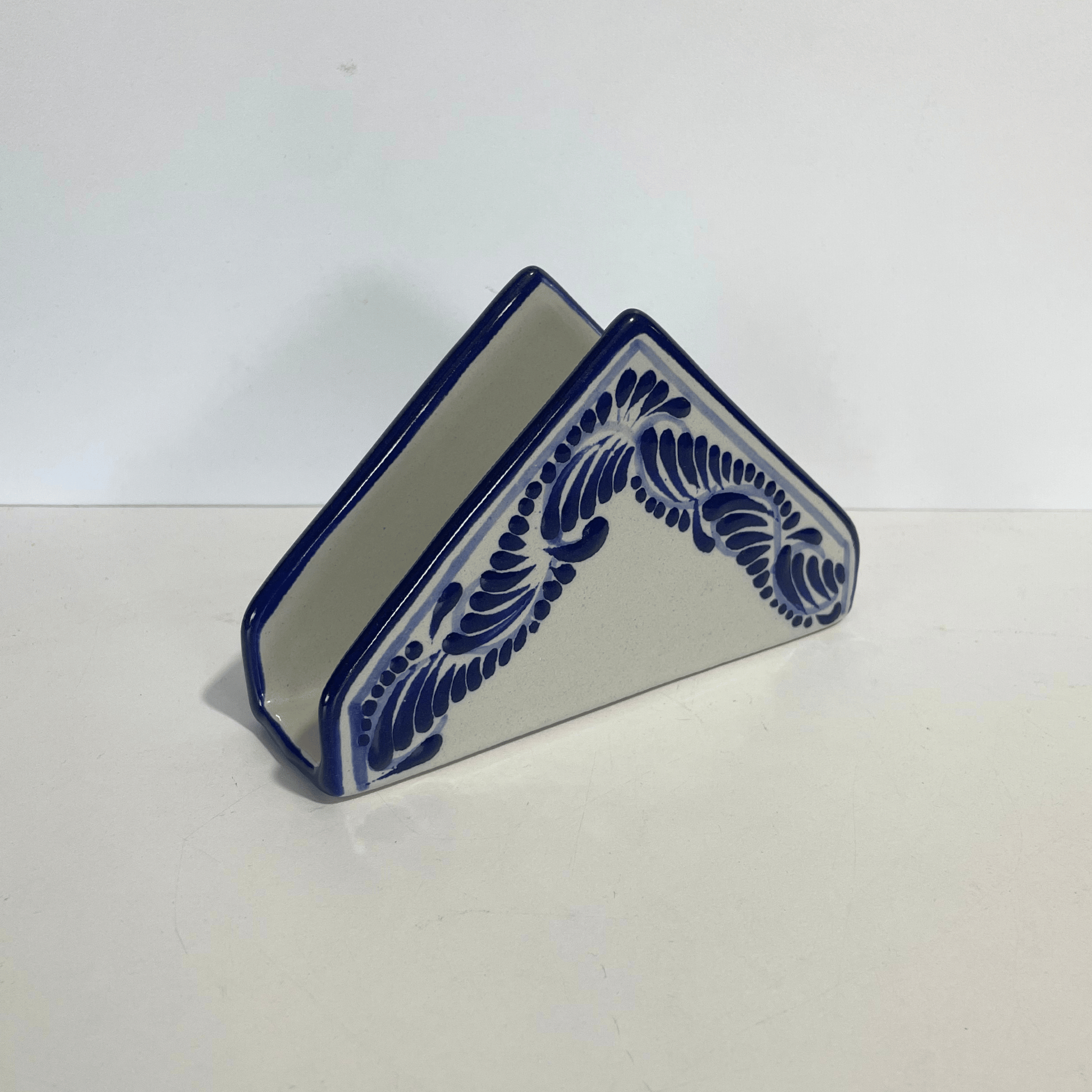SERVILLETERO FONDO TRADICIONAL CENEFA ORILLA AZUL COBALTO