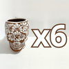 TAZA FORMA DE CRANEO FONDO CAFE MIK BLANCO