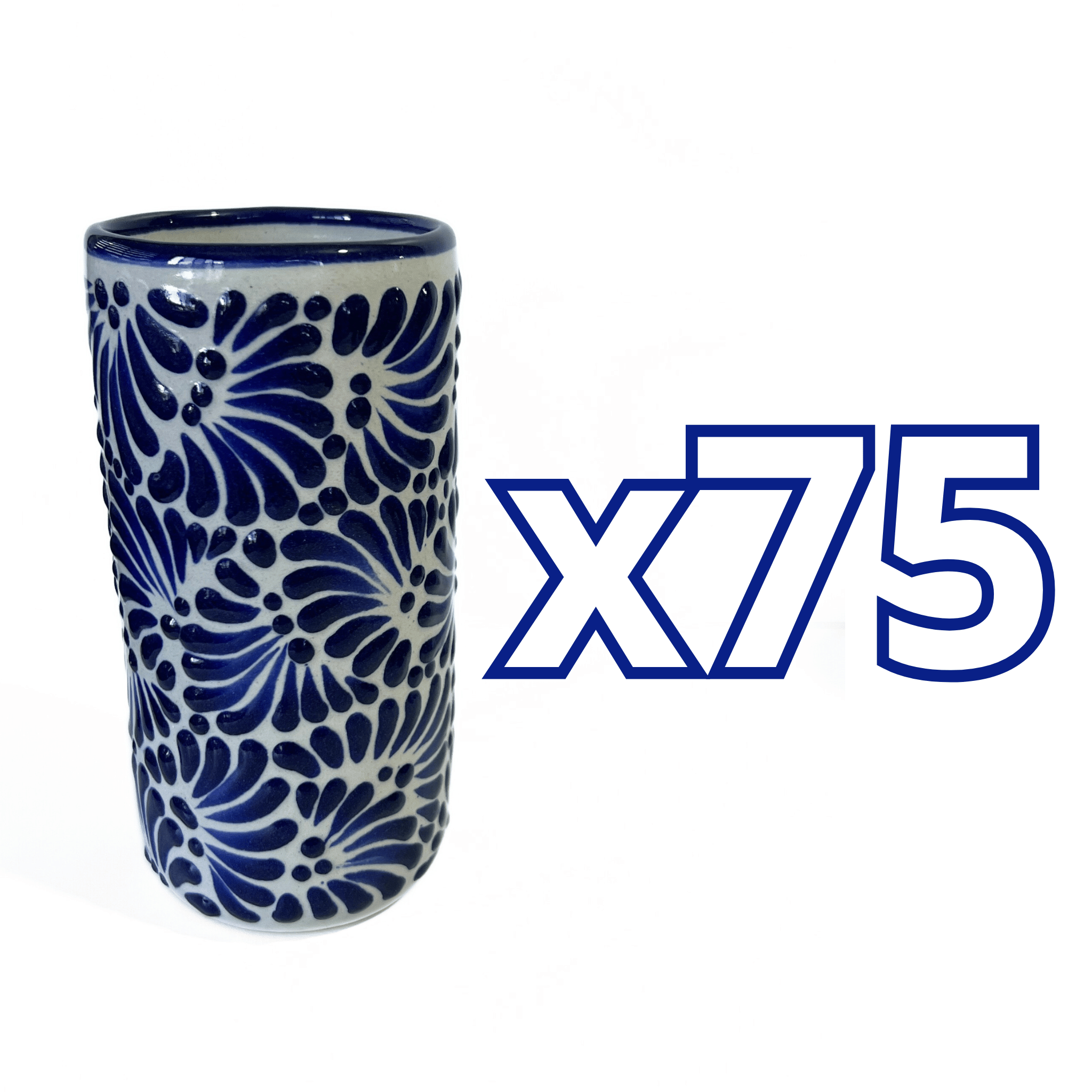 VASOS PARA JARRA FONDO TRADICIONAL MIK AZUL COBALTO