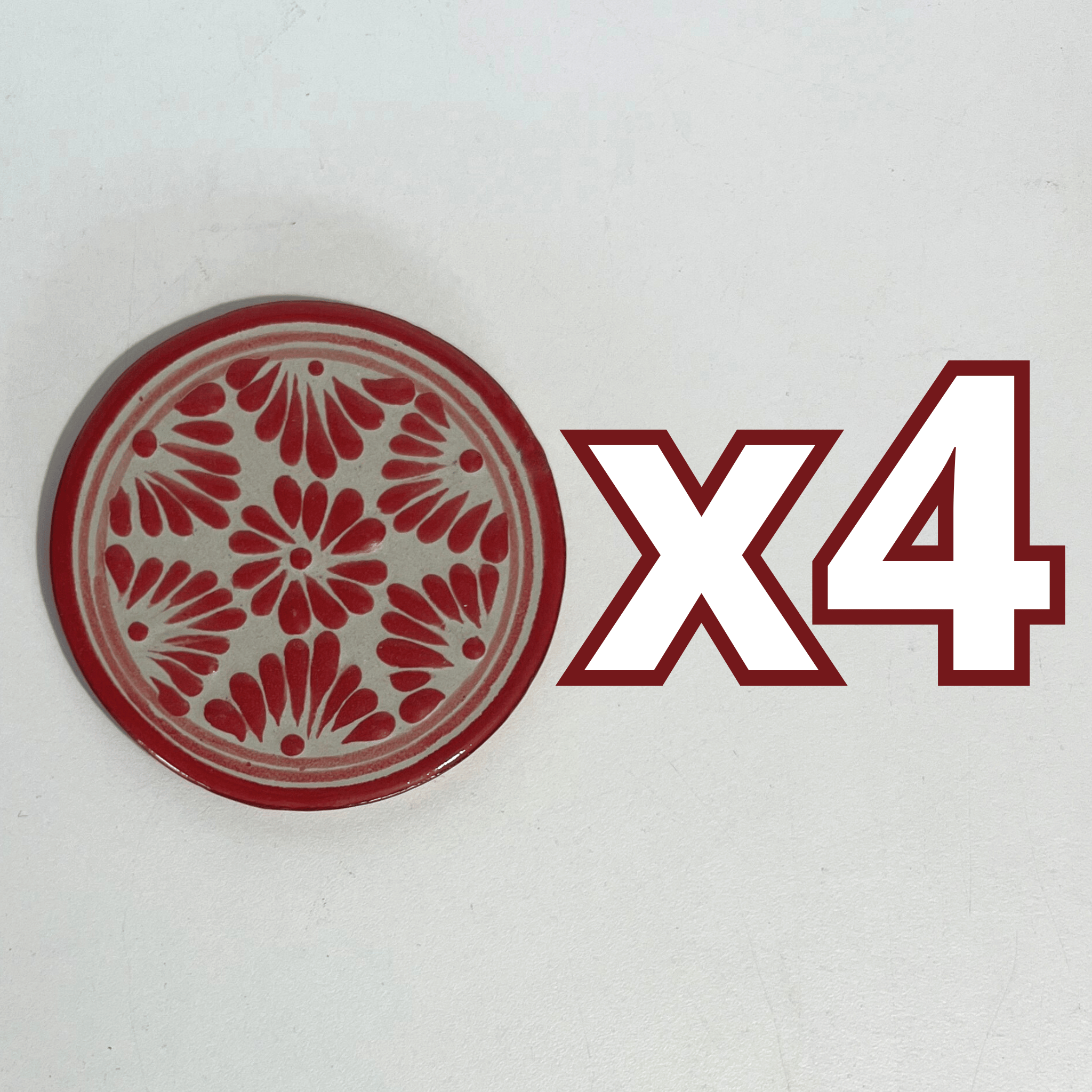 PORTA VASO FONDO TRADICIONAL CENEFA ROJO