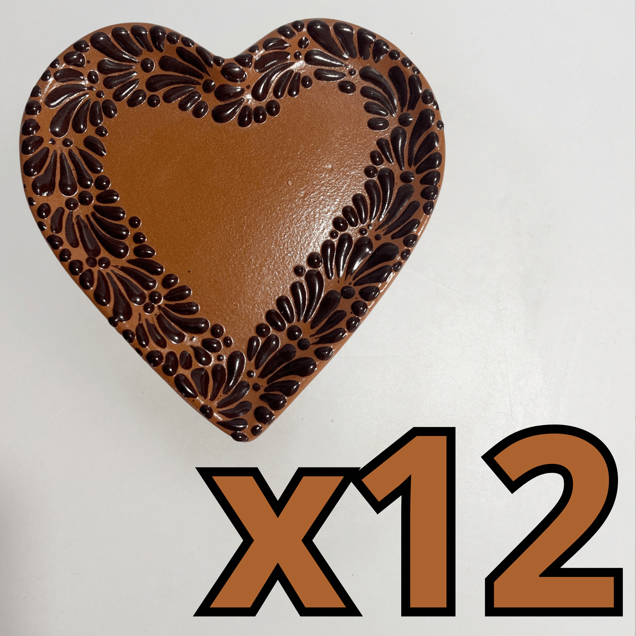 PLATO DE CORAZON 16 CM FONDO CAFE MIK CENEFA CAFE CHOCOLATE