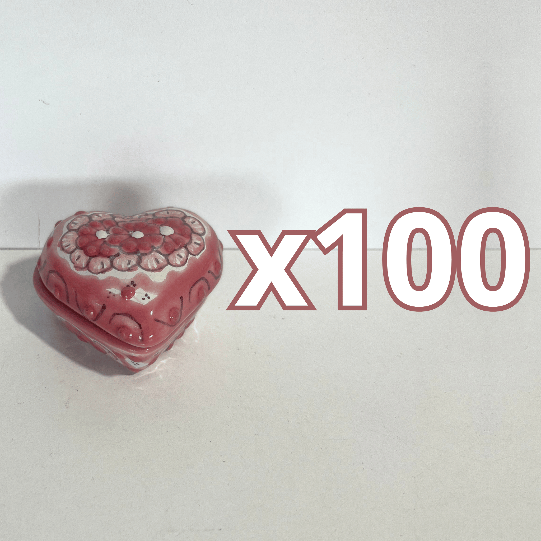 PAQUETE ALHAJERO CHICO FORMA DE CORAZON NO PERSONALIZADO FONDO TRADICIONAL MIK ROSA