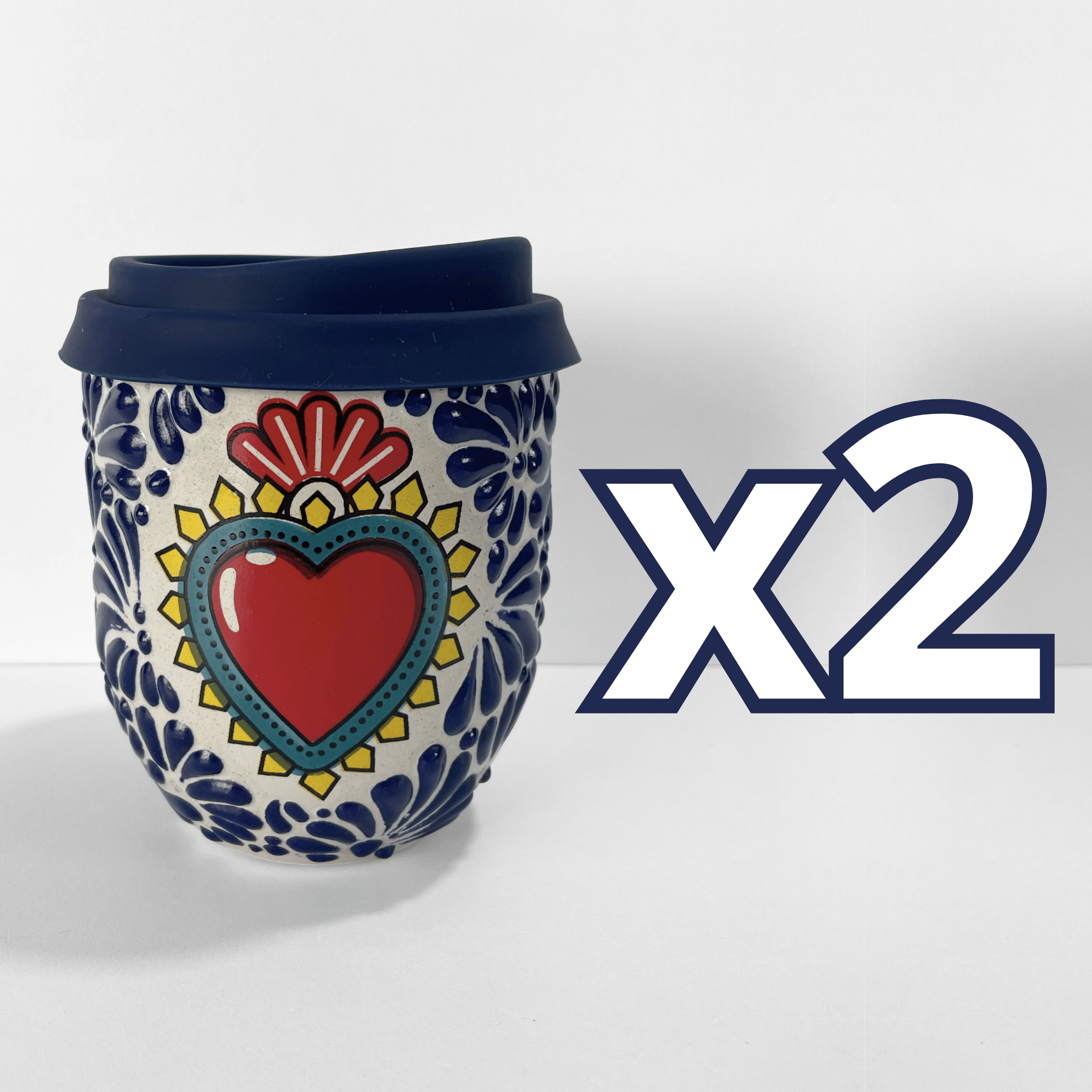 TERMO BOLITA FONDO BLANCO MIK AZUL COBALTO SAGRADO CORAZON