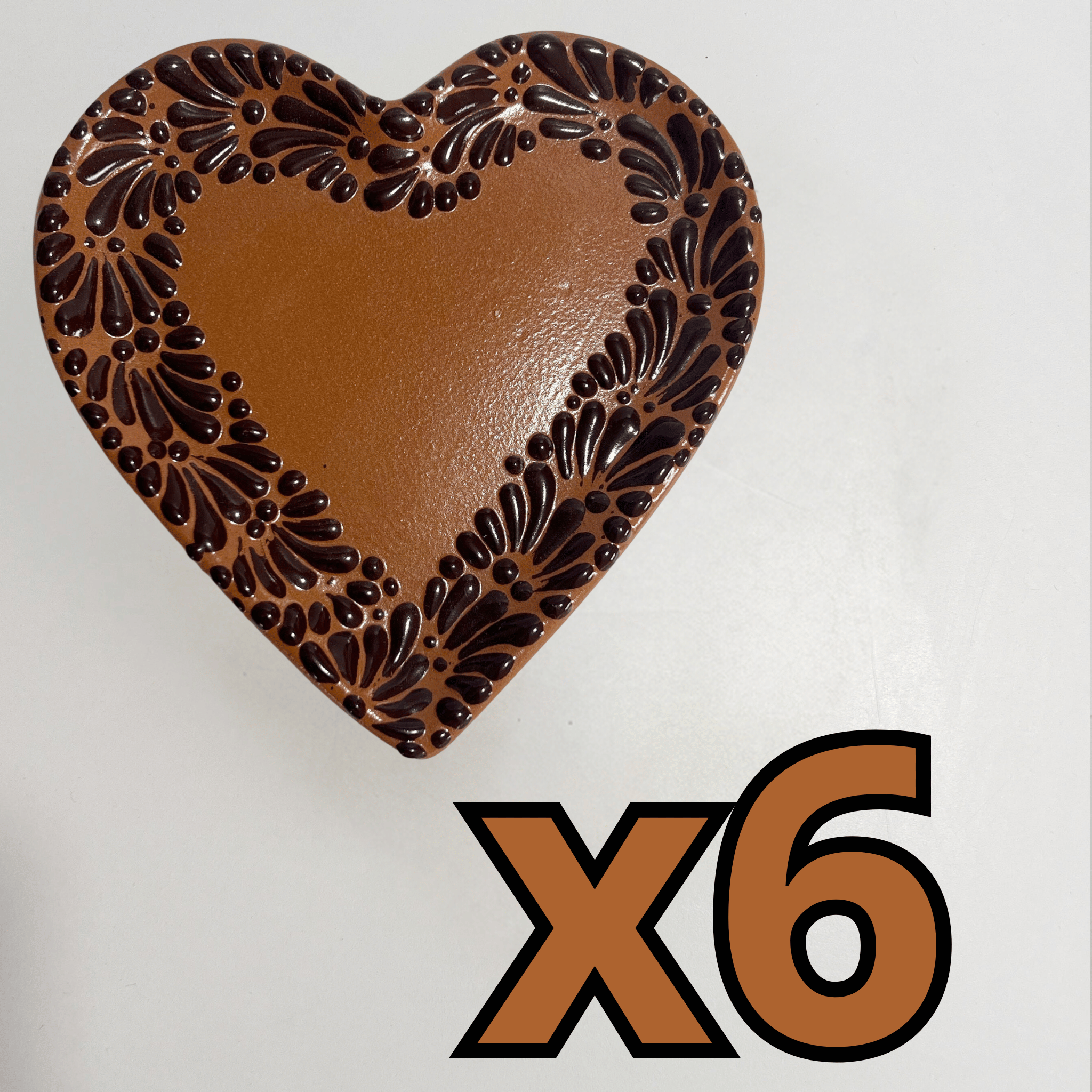 PLATO DE CORAZON 16 CM FONDO CAFE MIK CENEFA CAFE CHOCOLATE