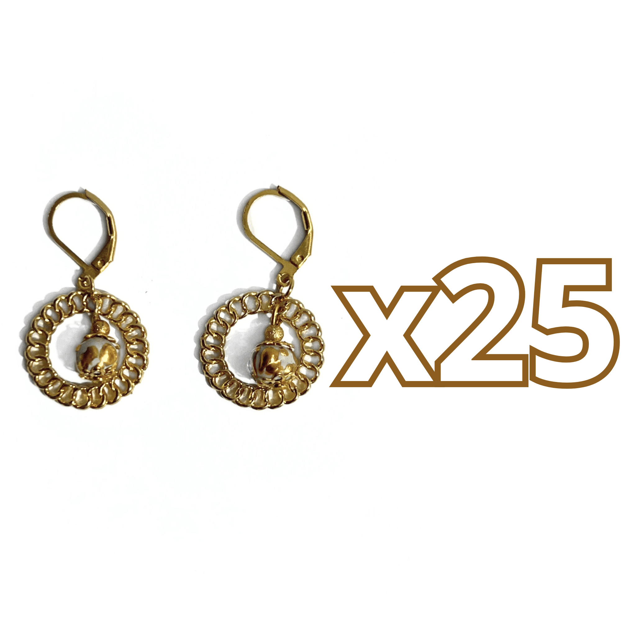 ARETES AROS ESFERA FONDO TRADICIONAL DESTELLOS DE ORO