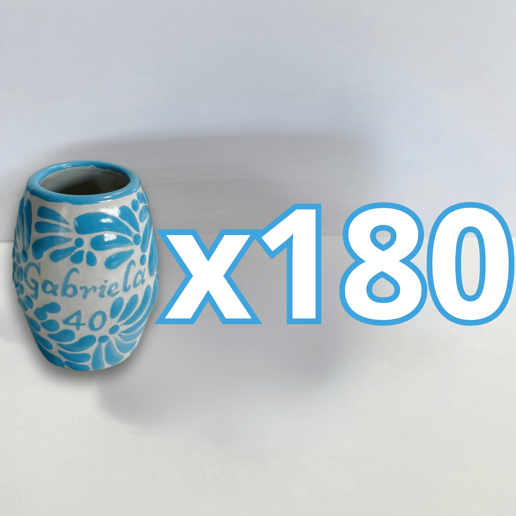 TEQUILERO BARRIL PERSONALIZADO FONDO BLANCO MIK AZUL TURQUESA NOMBRE
