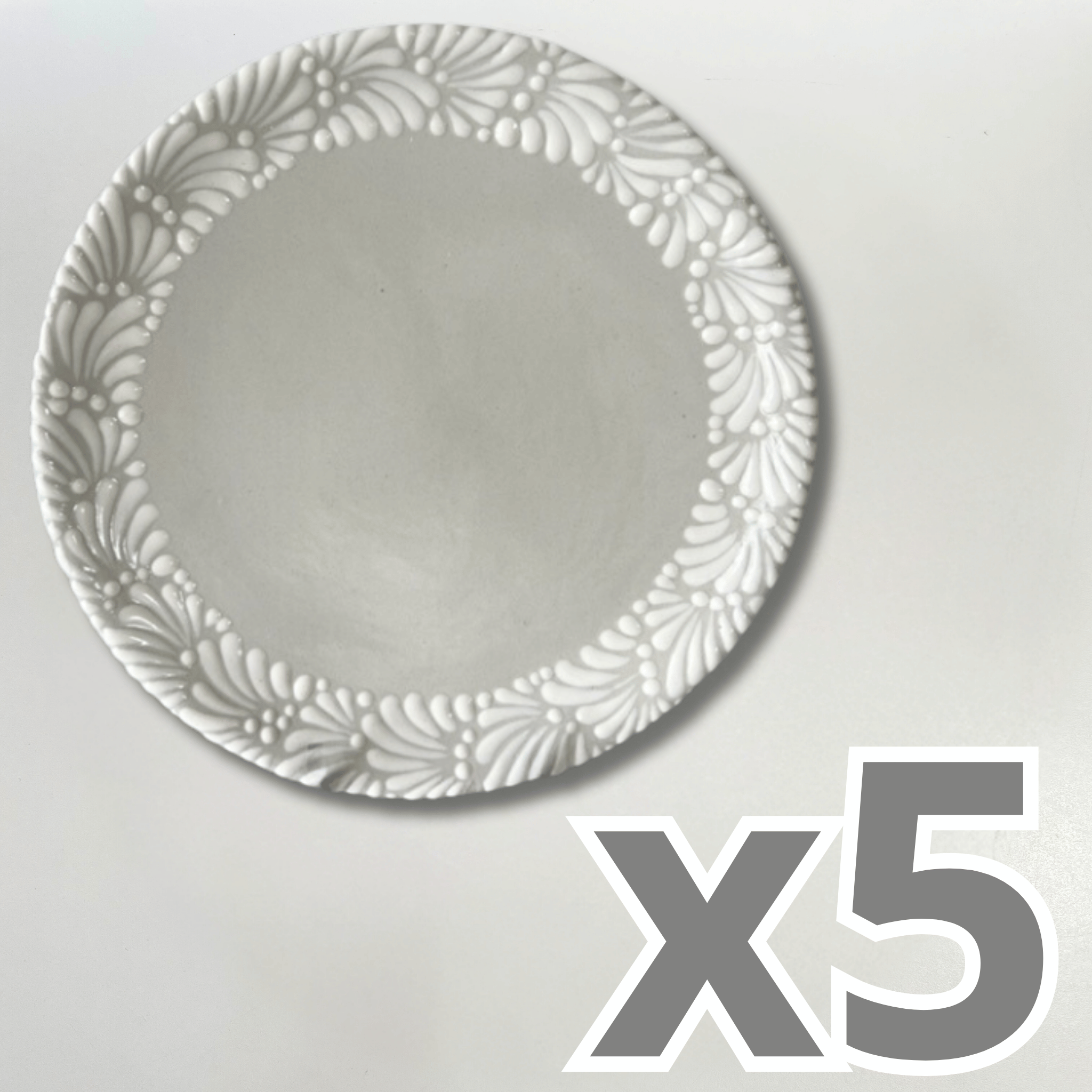 PLATO PLANO CENEFA BLANCA