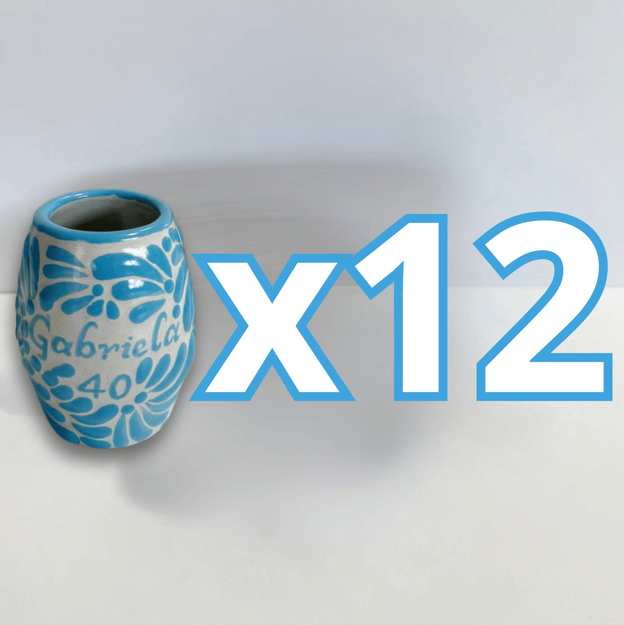 TEQUILERO BARRIL PERSONALIZADO FONDO BLANCO MIK AZUL TURQUESA NOMBRE