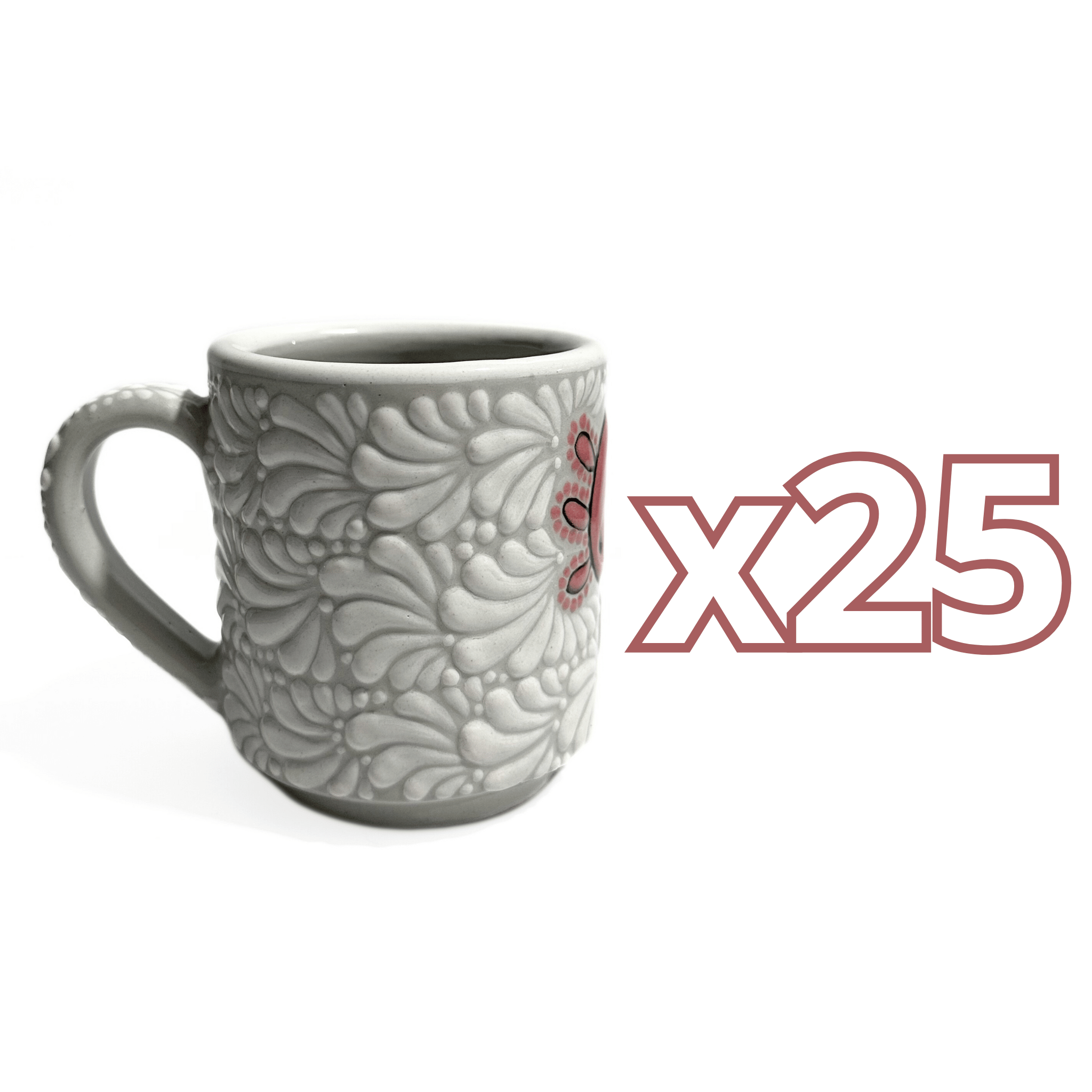 TAZA RECTA ESTANDAR FONDO TRADICIONAL MIK BLANCO AJOLOTE