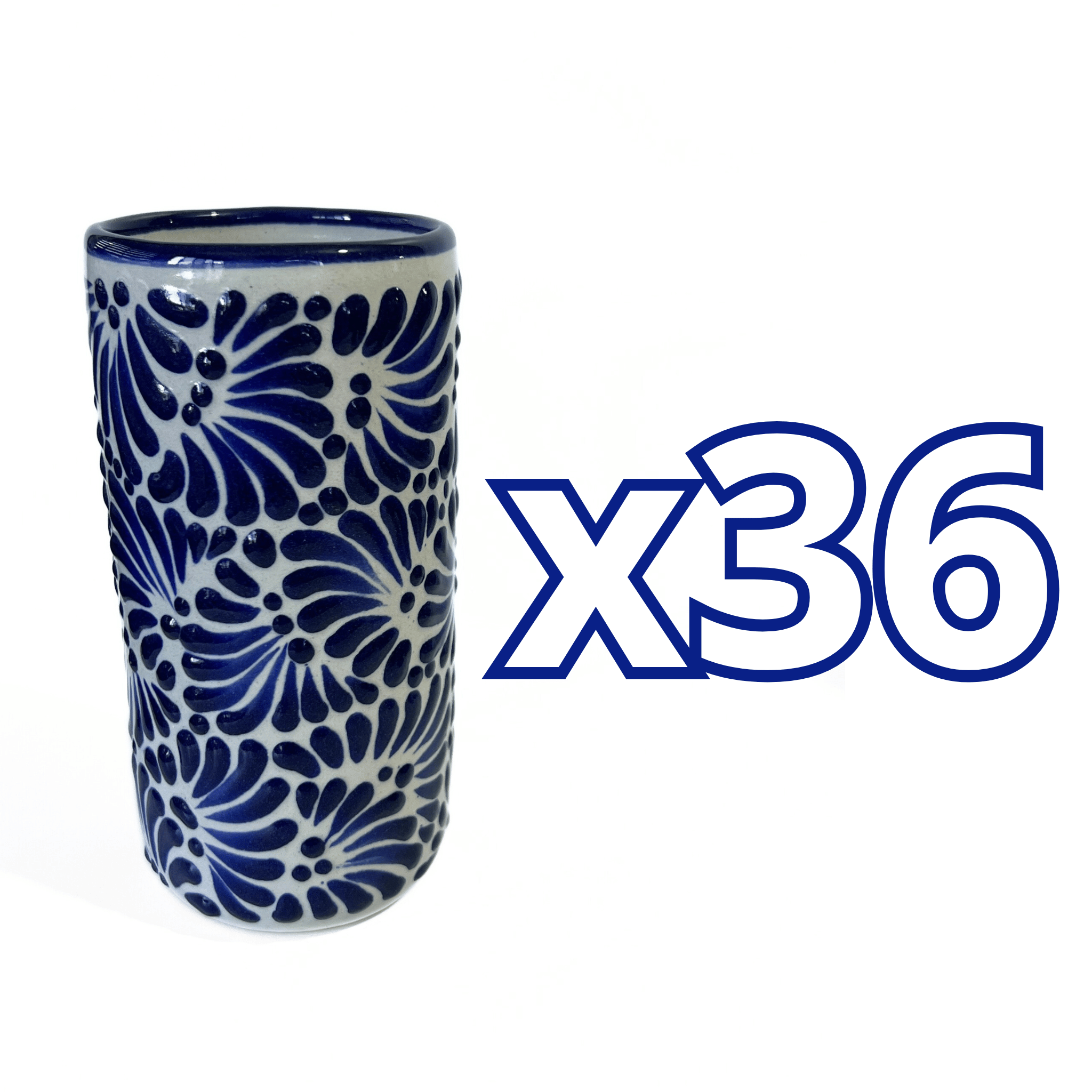VASOS PARA JARRA FONDO TRADICIONAL MIK AZUL COBALTO