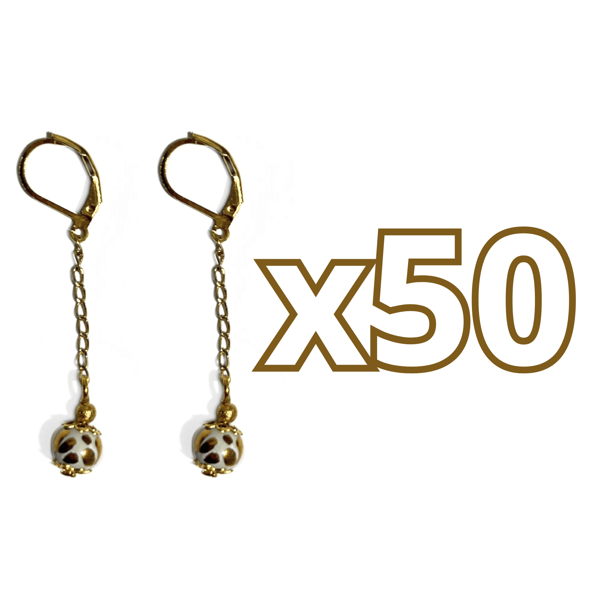 ARETES CADENITA ESFERA FONDO TRADICIONAL DESTELLOS DE ORO