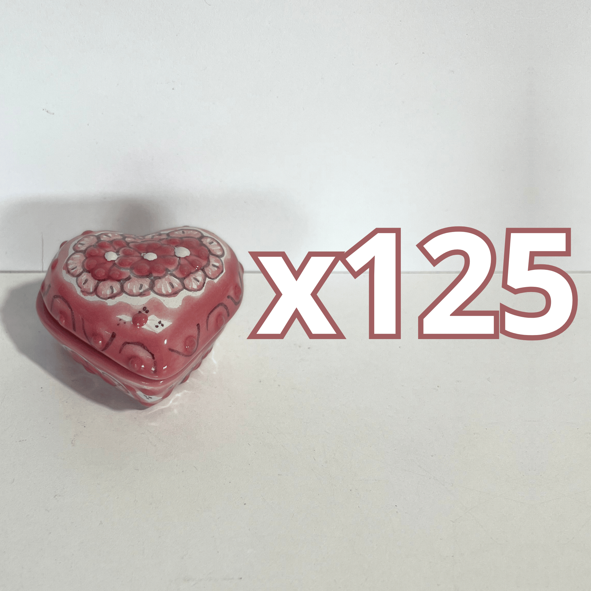 PAQUETE ALHAJERO CHICO FORMA DE CORAZON NO PERSONALIZADO FONDO TRADICIONAL MIK ROSA