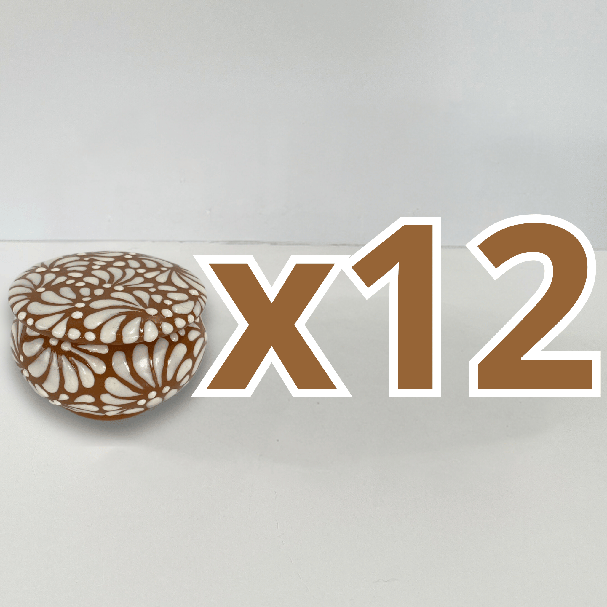 PAQUETE ALHAJERO TAPA PLANA NO PERSONALIZADO FONDO CAFE DECORADO BLANCO MIK