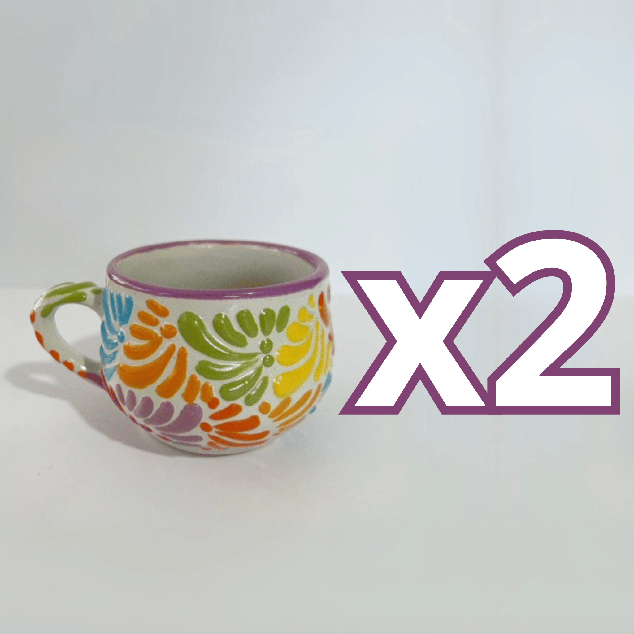 TAZA CHOCOLATERA MEDIANA MULTICOLORES MIK FONDO TRADICIONAL