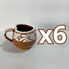 TAZA CHOCOLATERA MEDIANA FORMA CORAZON FONDO CAFE CENEFA MIK BLANCO