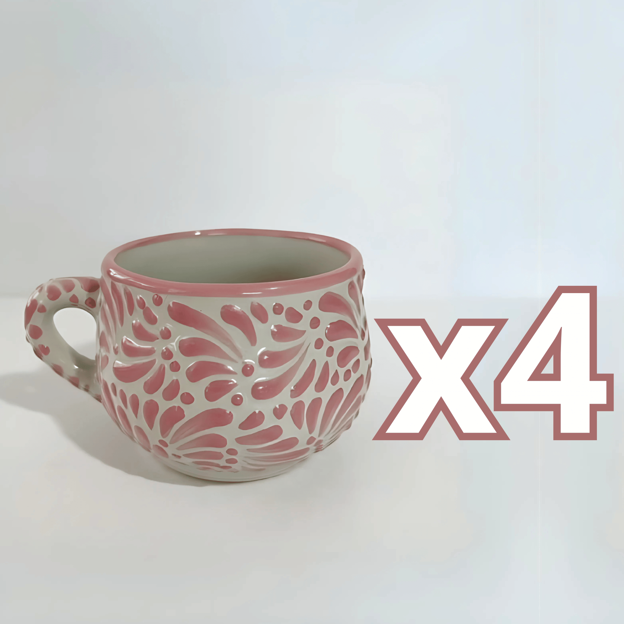 TAZA CHOCOLATERA MEDIANA FONDO TRADICIONAL MIK ROSA