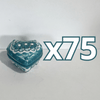 PAQUETE ALHAJERO CHICO FORMA DE CORAZON NO PERSONALIZADO FONDO TRADICIONAL MIK VERDE TURQUESA