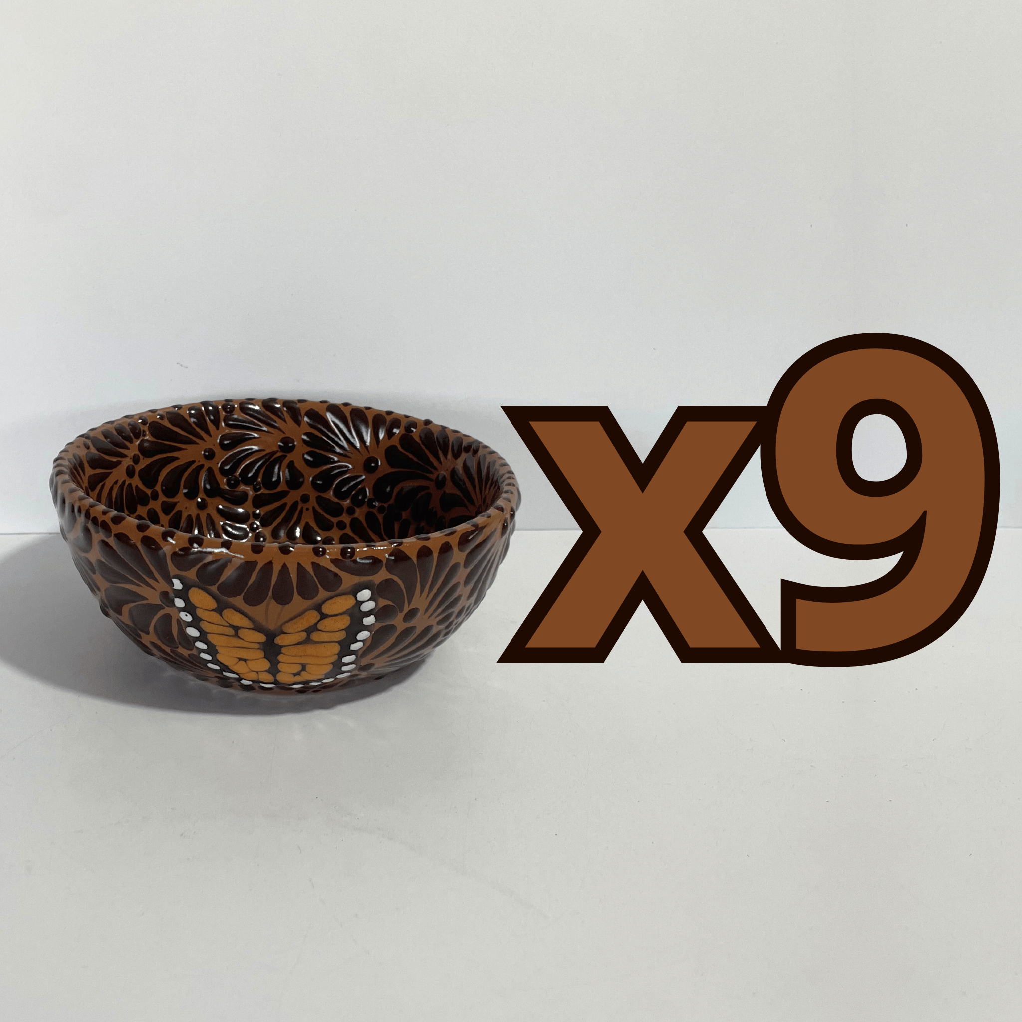 TAZON 15 CM FONDO CAFE MIK CAFE CHOCOLATE MARIPOSAS