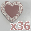 PLATO DE CORAZON 16 CM FONDO ROSA MIK BLANCO