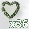 PLATO DE CORAZON 16 CM FONDO BLANCO MIK CENEFA VERDE