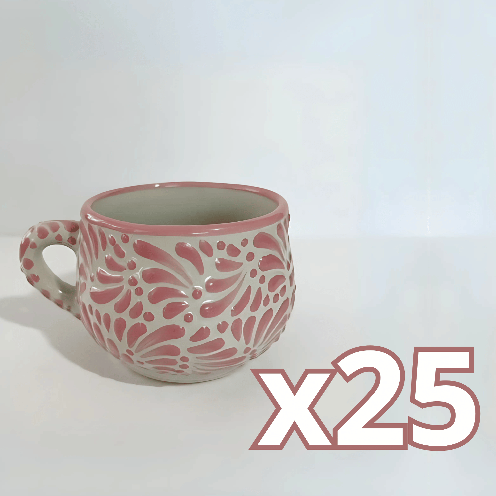 TAZA CHOCOLATERA MEDIANA FONDO TRADICIONAL MIK ROSA