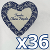 PLATO DE CORAZON 16 CM PERSONALIZADO FONDO BLANCO MIK CENEFA AZUL COBALTO