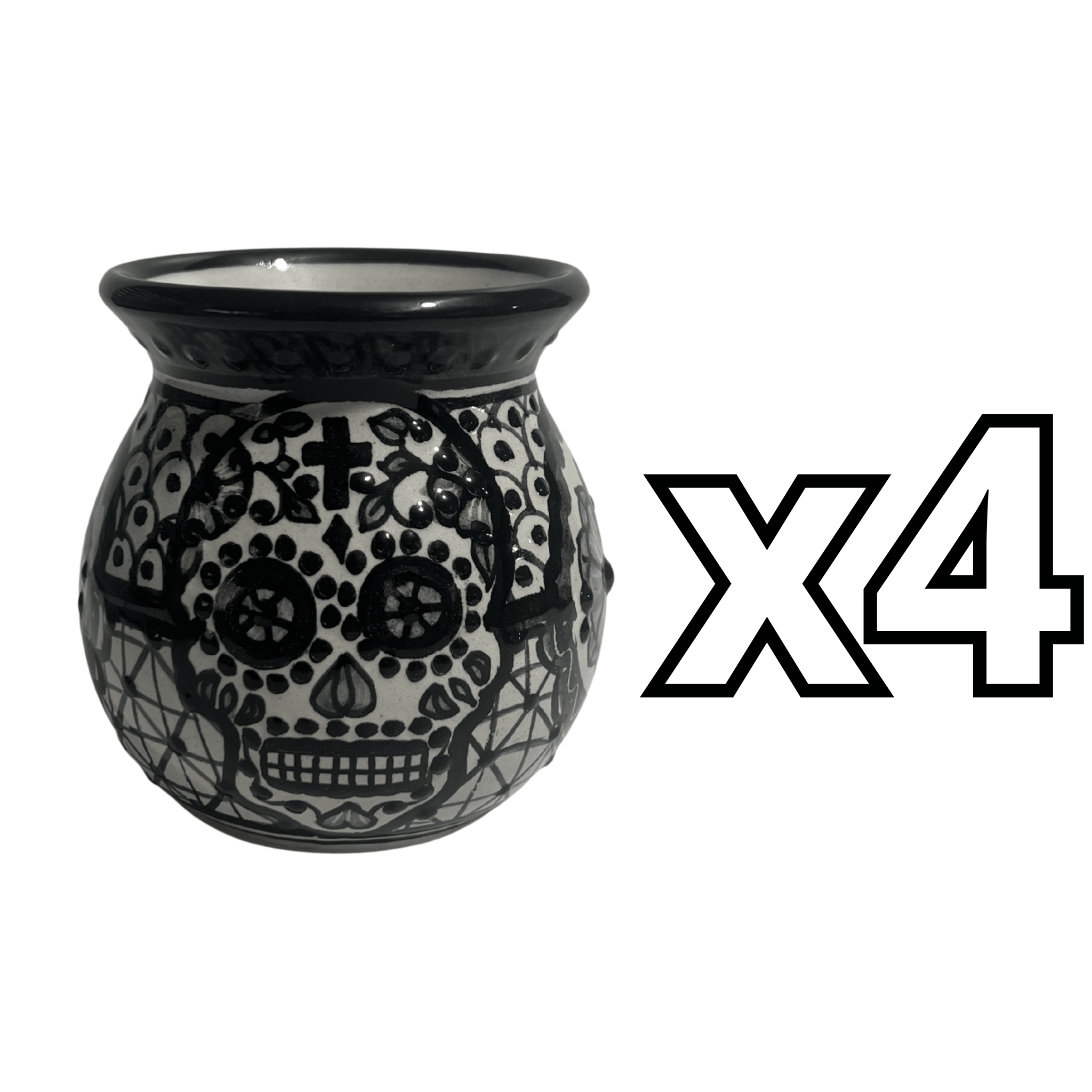 JARRO CALAVERA BLANCO Y NEGRO