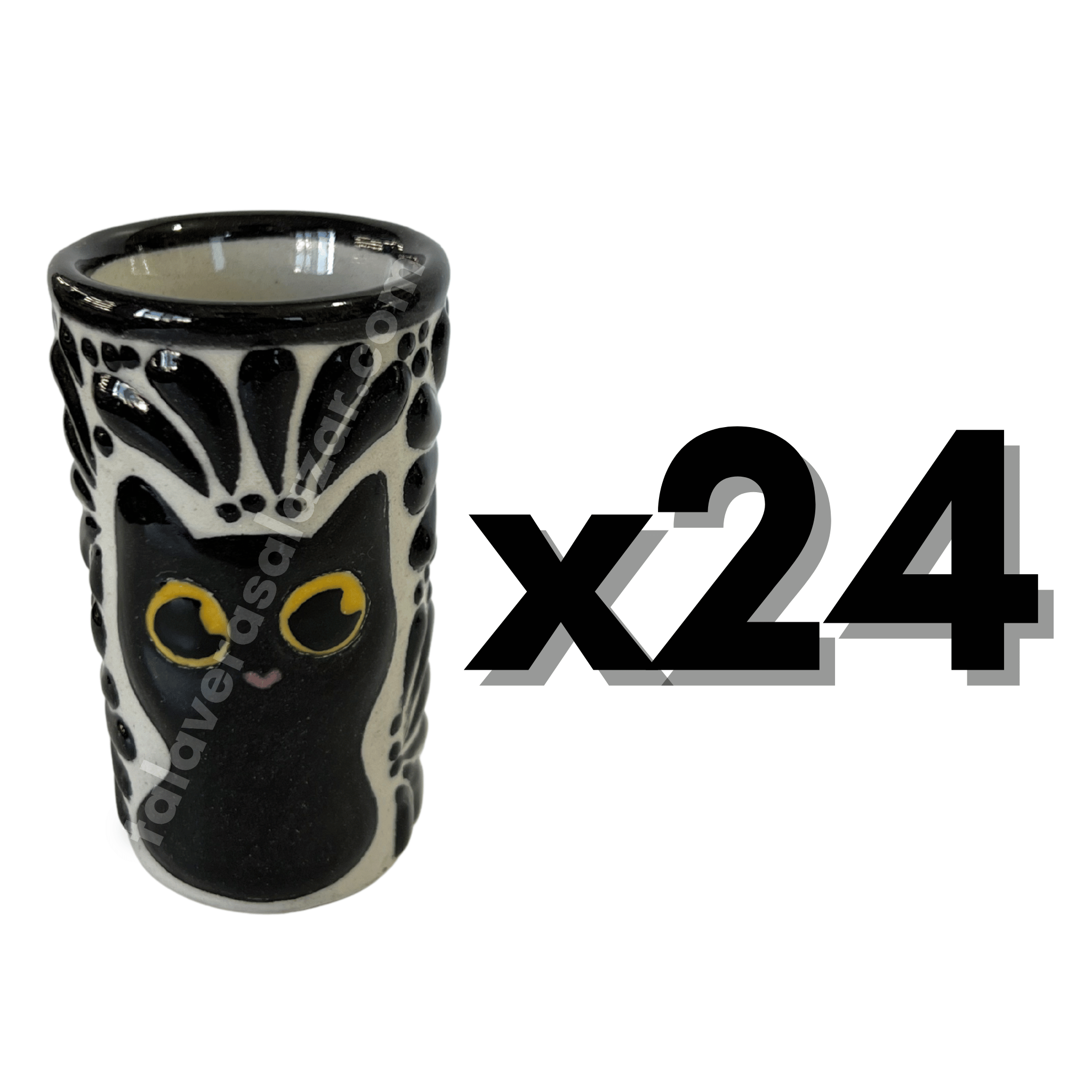 TEQUILERO FONDO TRADICIONAL MIK NEGRO GATO NEGRO CON OJOS AMARILLOS