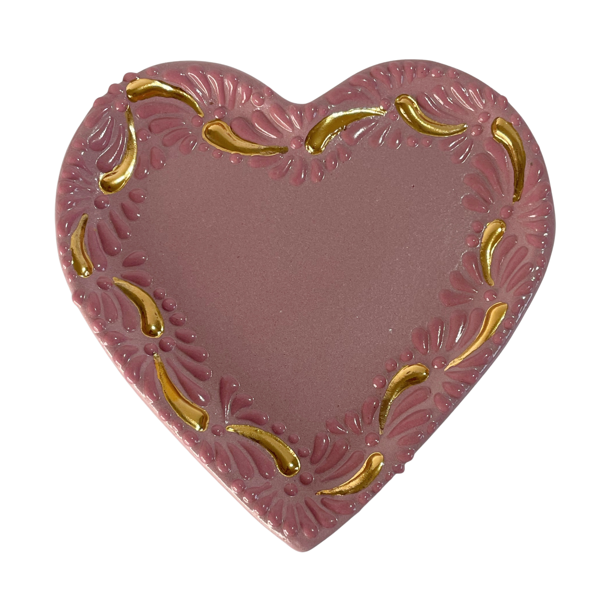 SET 3 PIEZAS TAZA FORMA CORAZON CHOCO GRANDE DESTELLOS DE ORO ROSA CENEFA MIK ROSA