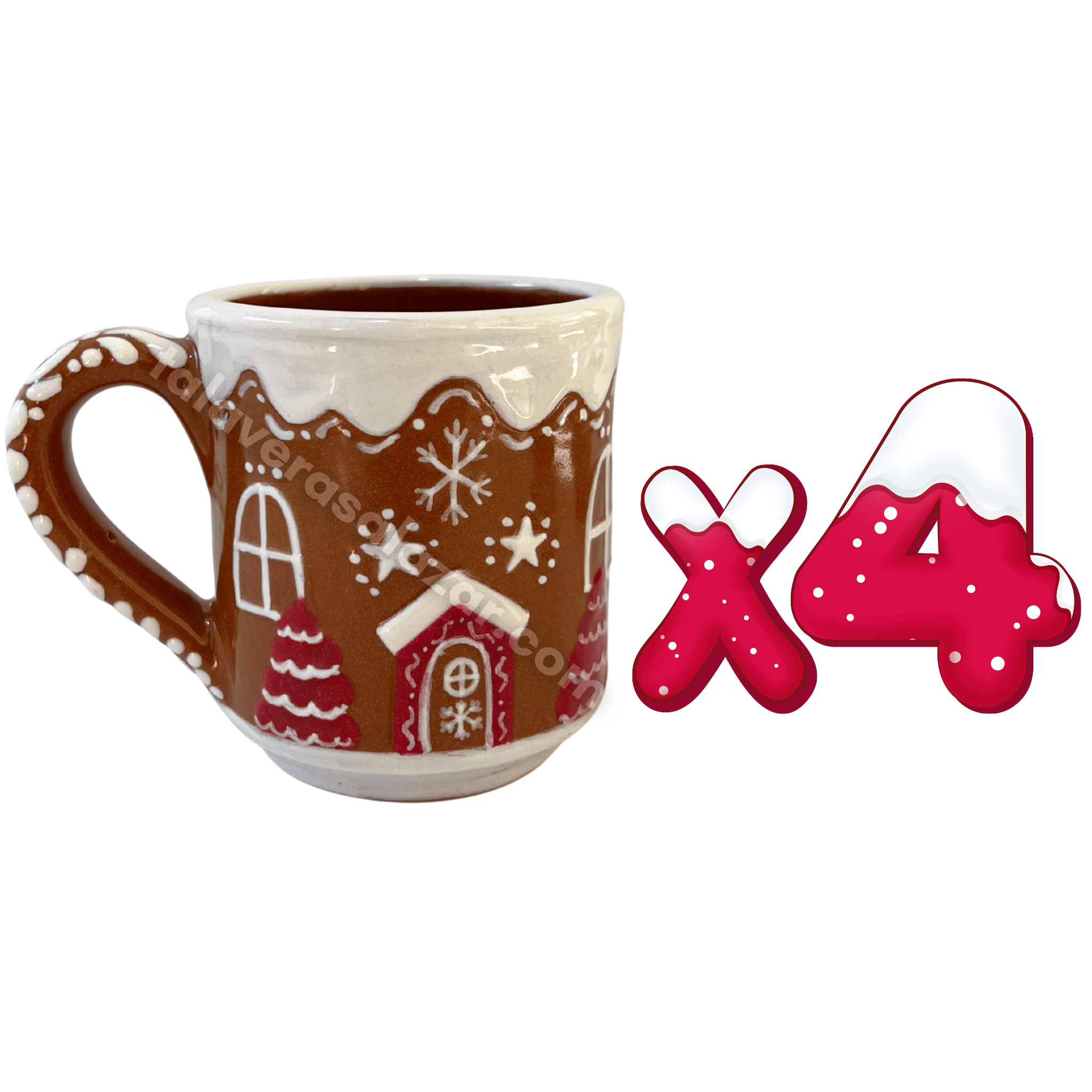 TAZA RECTA GALLETA DE JENGIBRE PINO ROJO