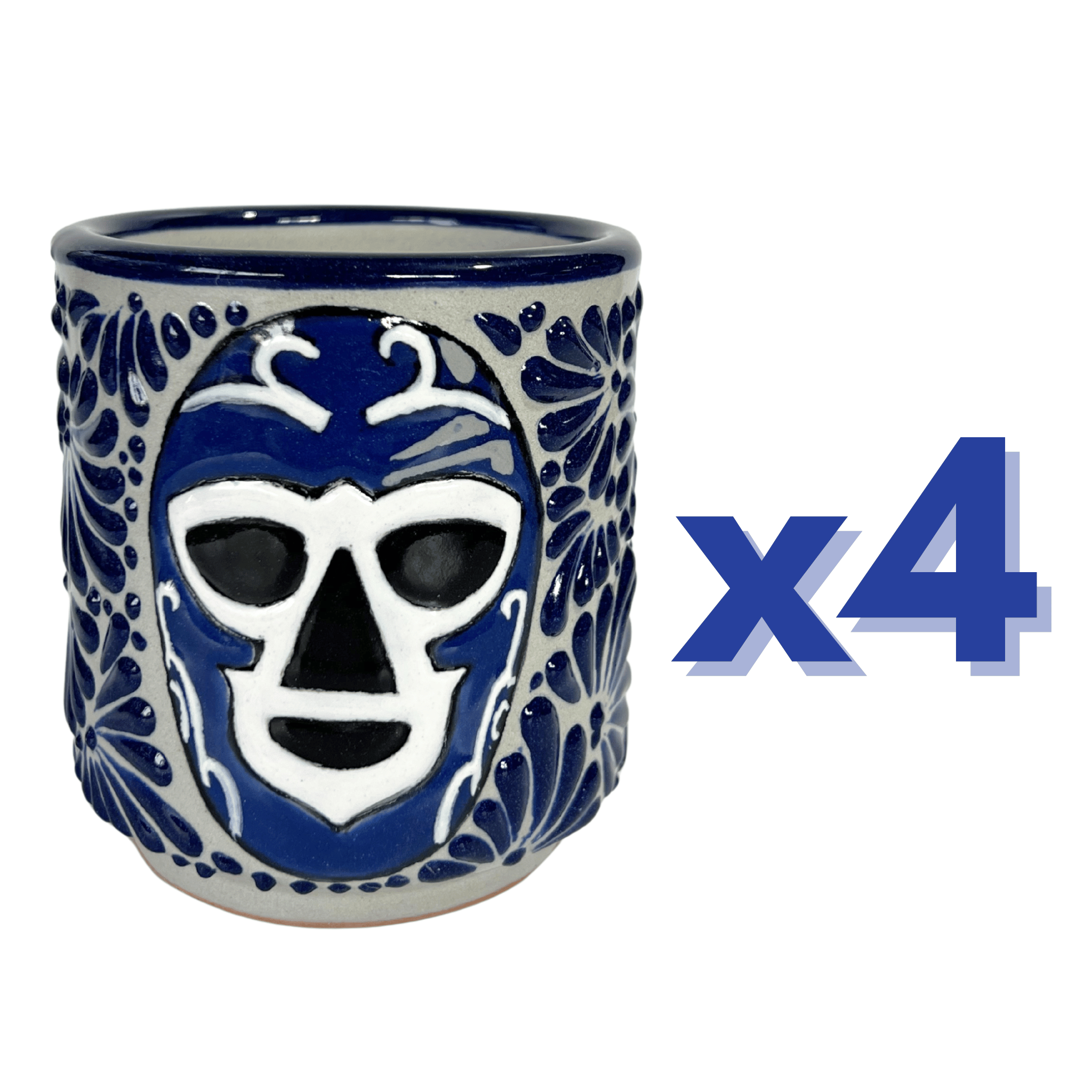 TAZA RECTA ESTANDAR FONDO TRADICIONAL MIK AZUL COBALTO LUCHADOR AZUL COBALTO