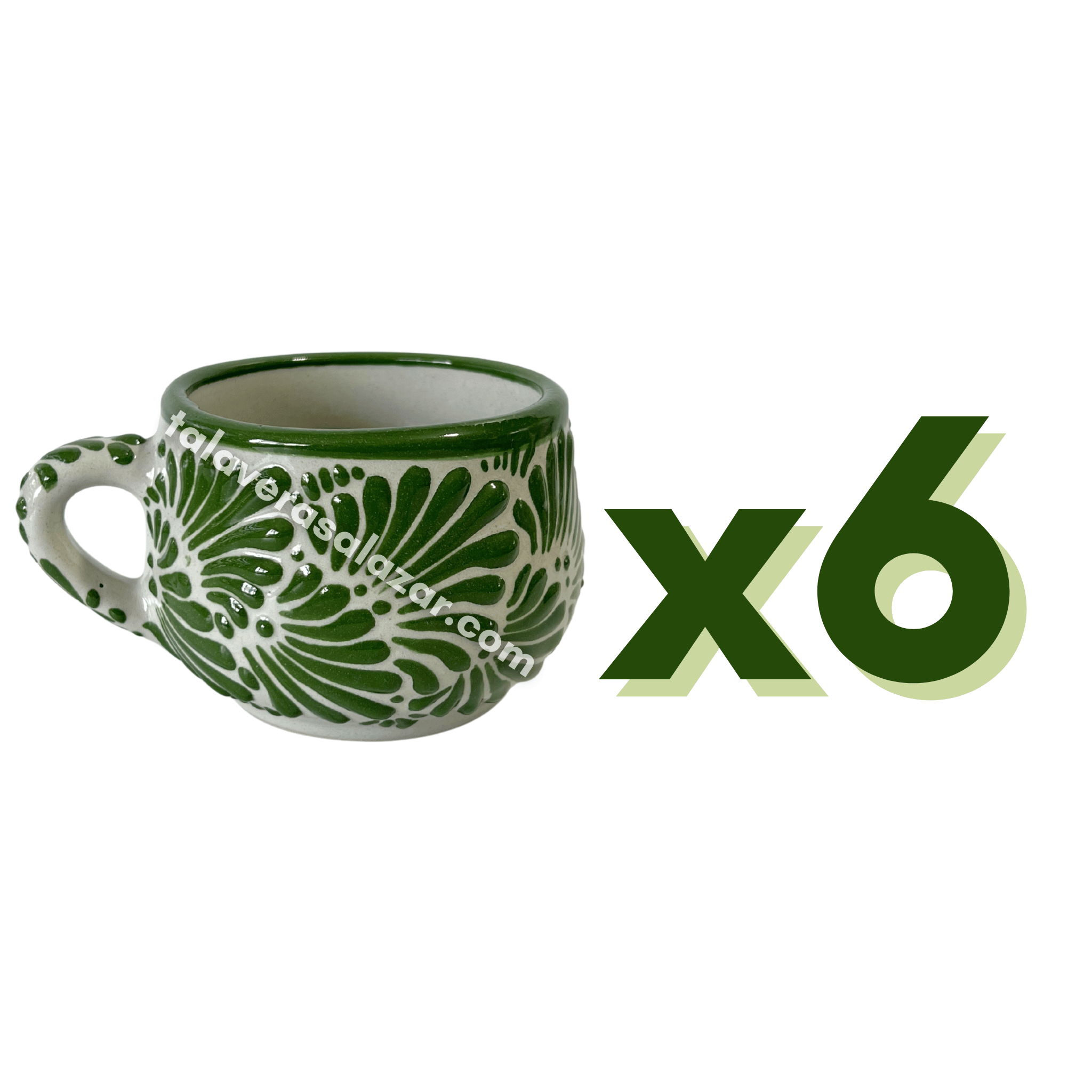 TAZA CHOCOLATERA MEDIANA FONDO TRADICIONAL MIK VERDE BANDERA