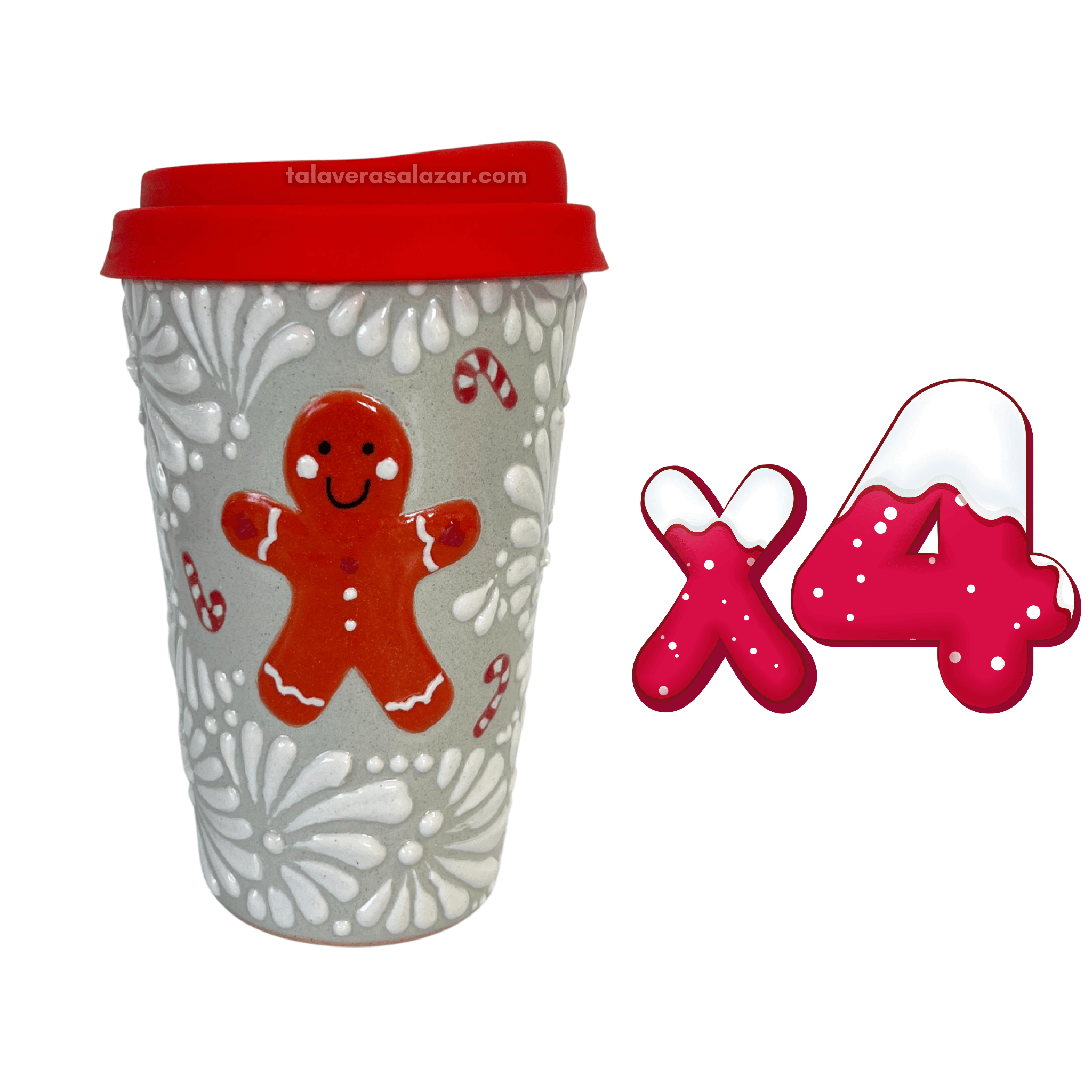 TERMO 15 CM SIN ASA FONDO TRADICIONAL MIK BLANCO MUÑECO DE JENGIBRE