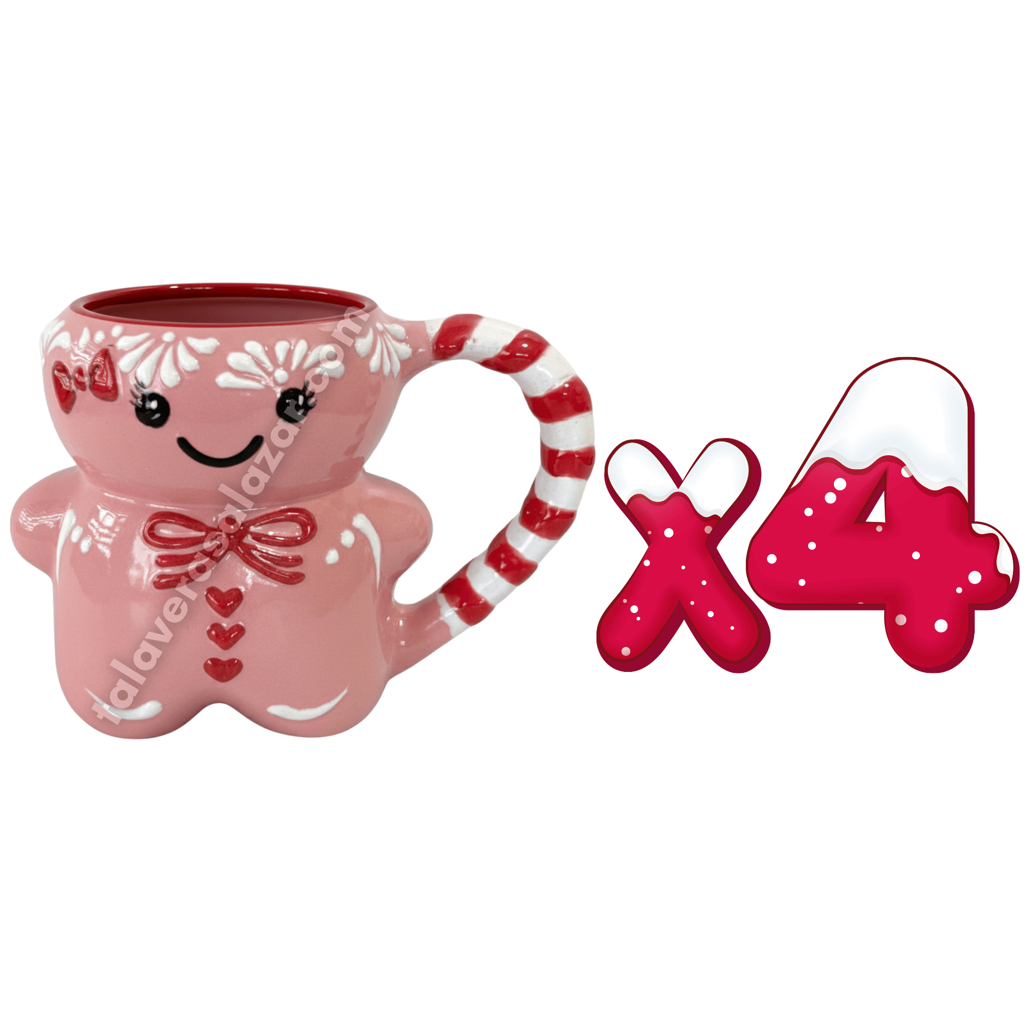 TAZA GALLETA DE JENGIBRE ROSA MOÑITO