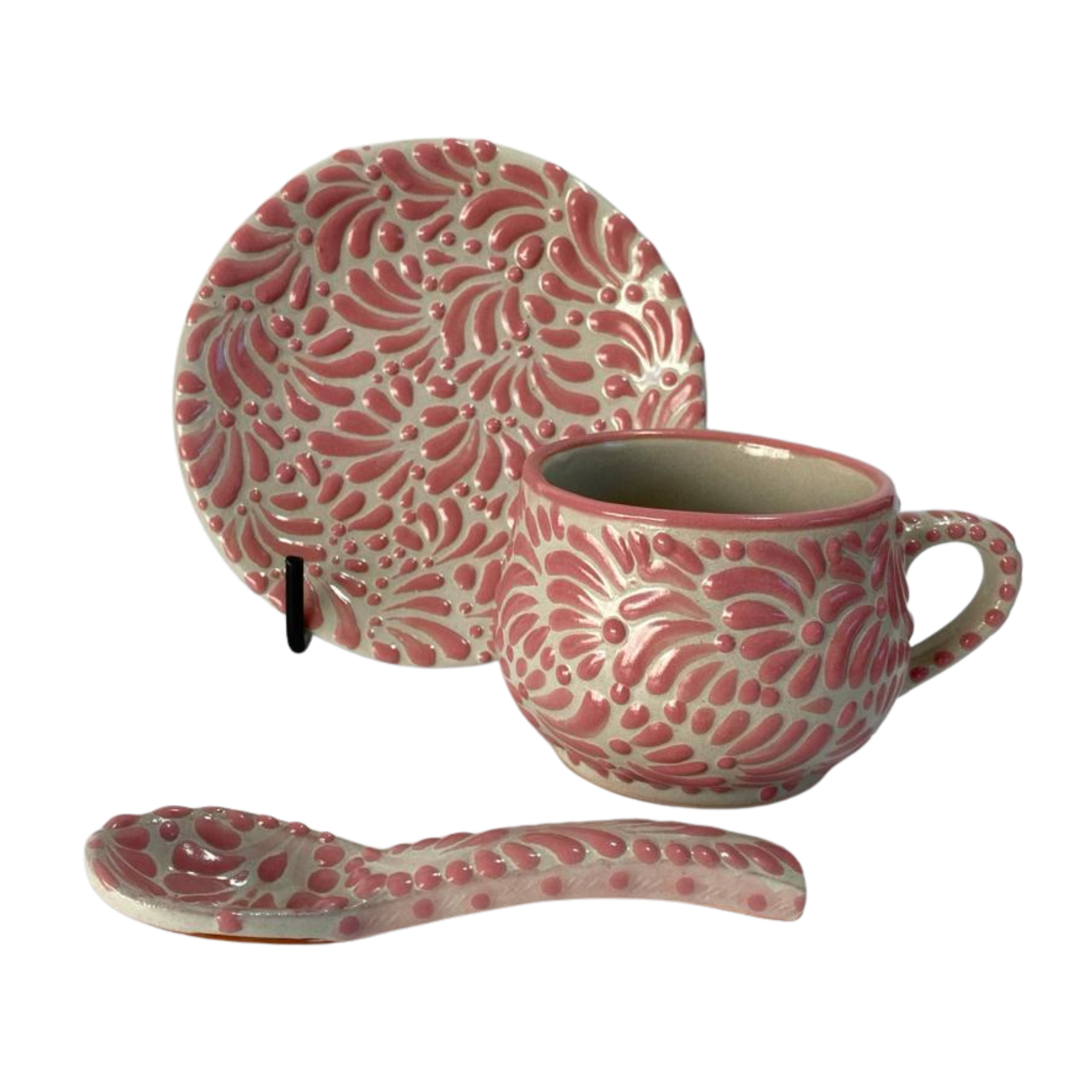 SET 3 PIEZAS CHOCOLATERA MEDIANA FONDO TRADICIONAL MIK ROSA