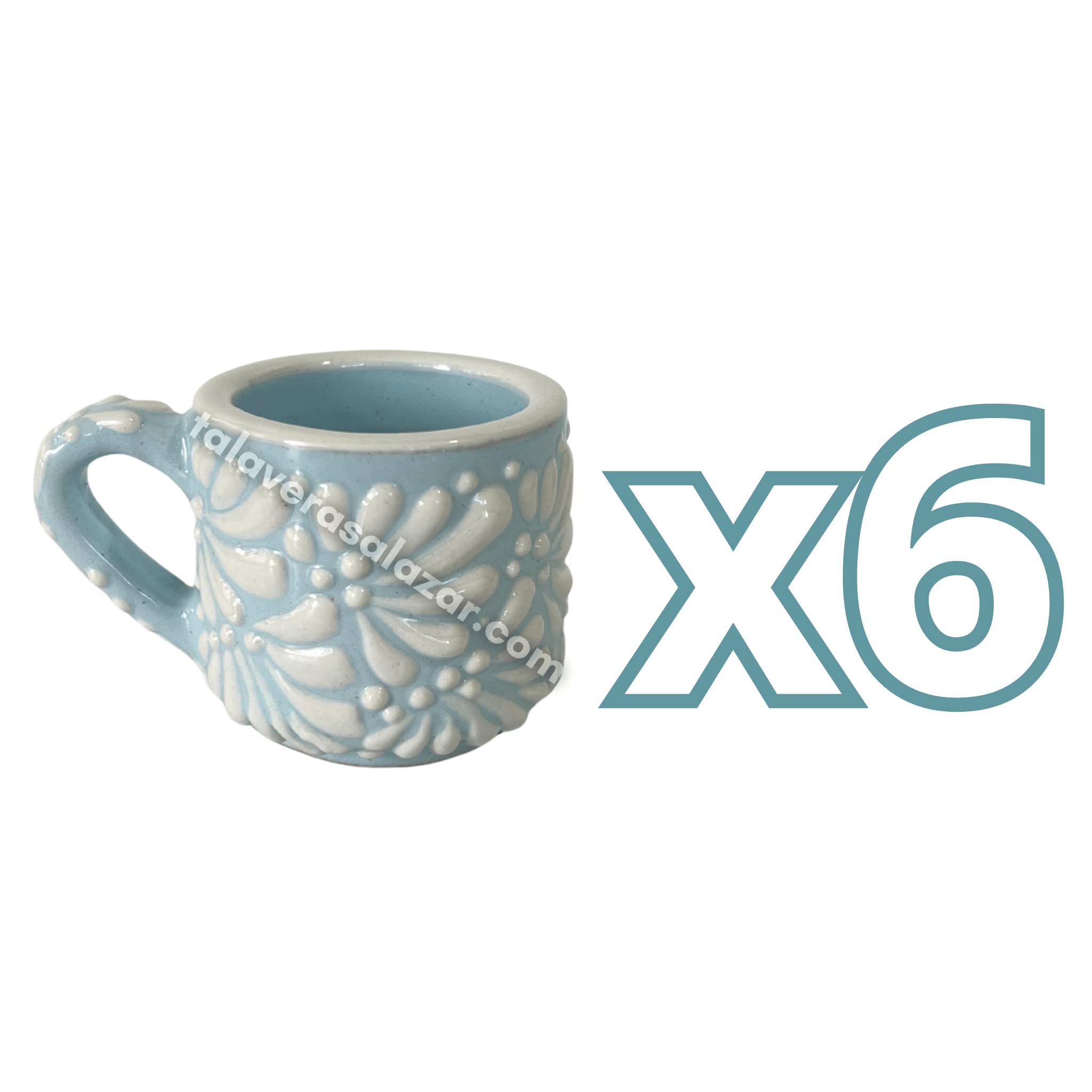 TAZA EXPRESO FONDO BABY BLUE MIK BLANCO