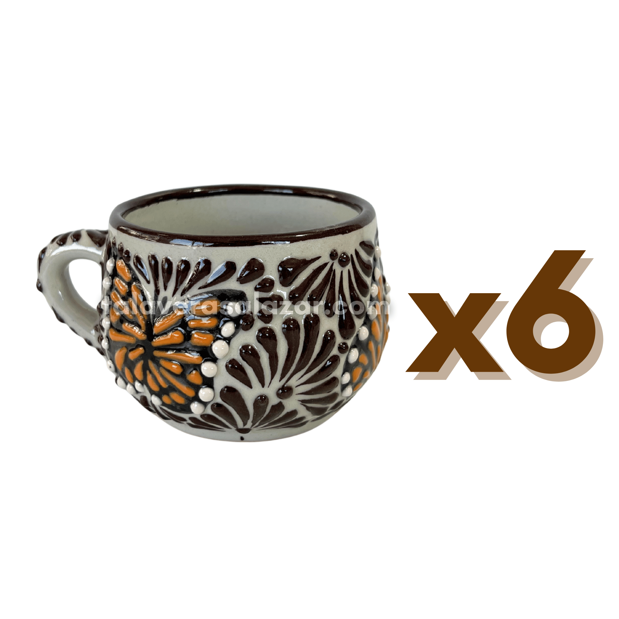 TAZA CHOCOLATERA MEDIANA FONDO TRADICIONAL MIK CAFE CHOCOLATE MARIPOSAS