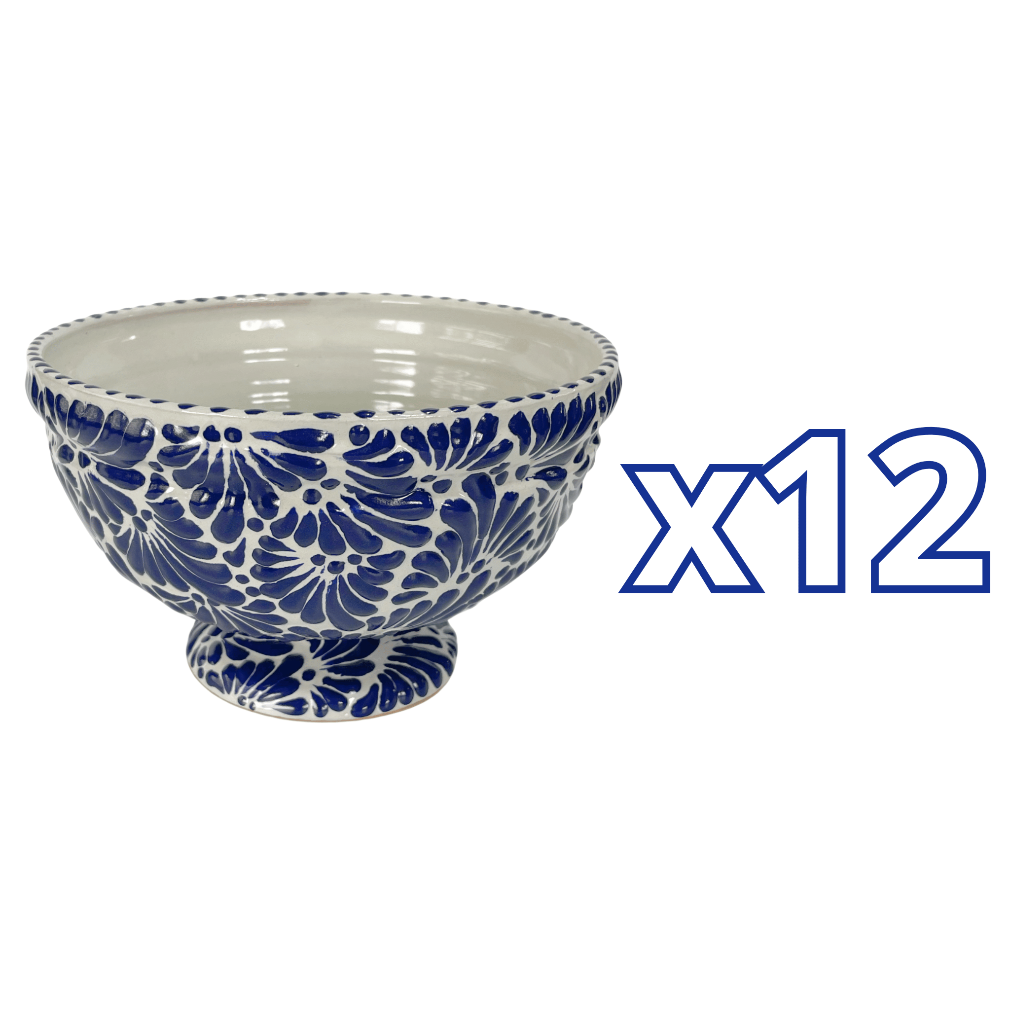 BASE FLORAL FONDO TRADICIONAL MIK AZUL COBALTO