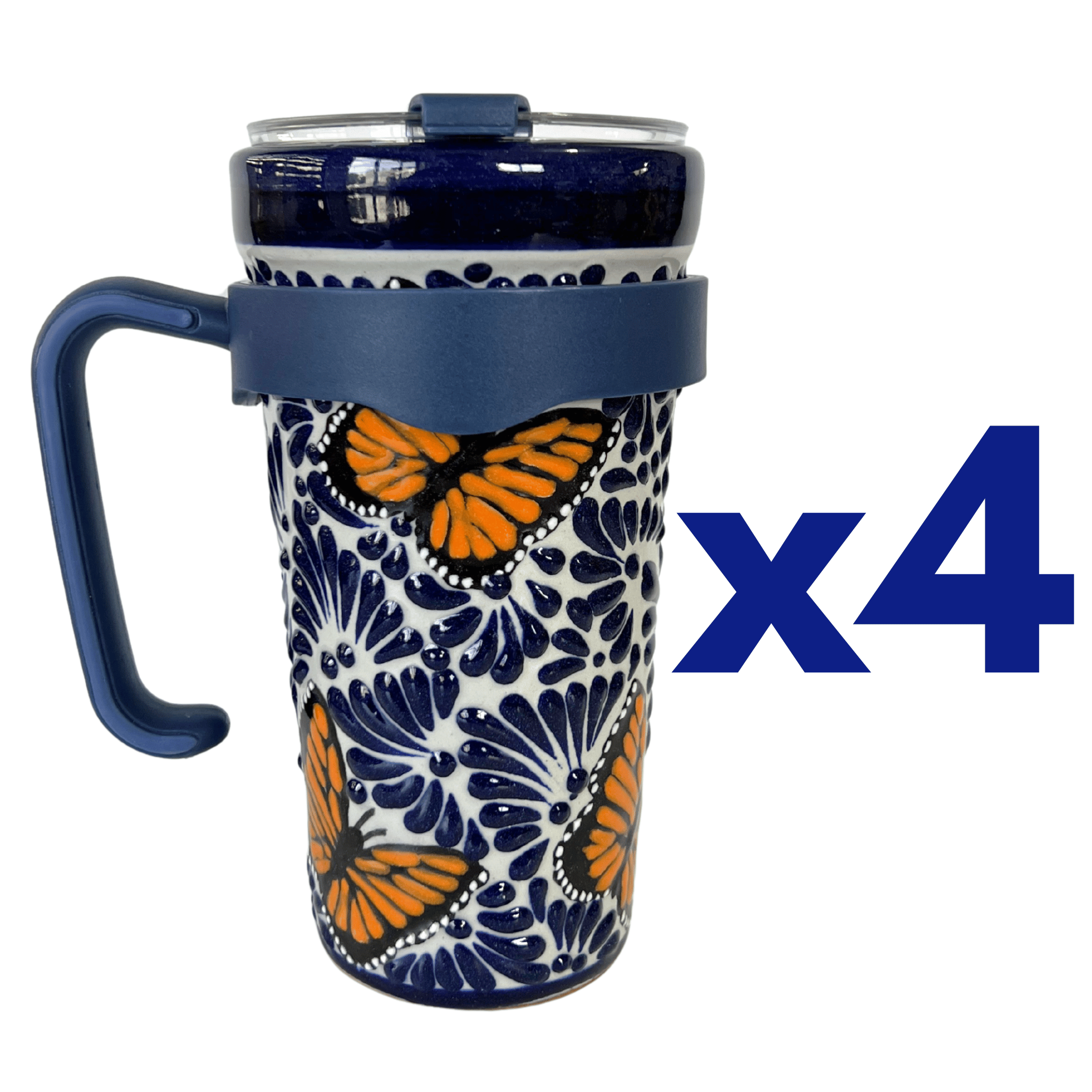 TERMO PRO ASA FONDO TRADICIONAL MIK AZUL COBALTO MARIPOSAS