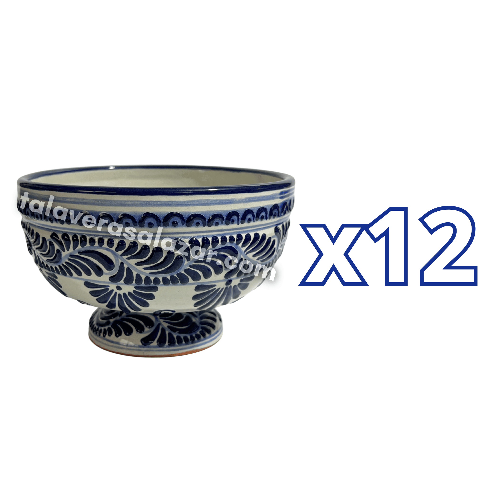 BASE FLORAL FONDO TRADICIONAL CENEFA AZUL COBALTO