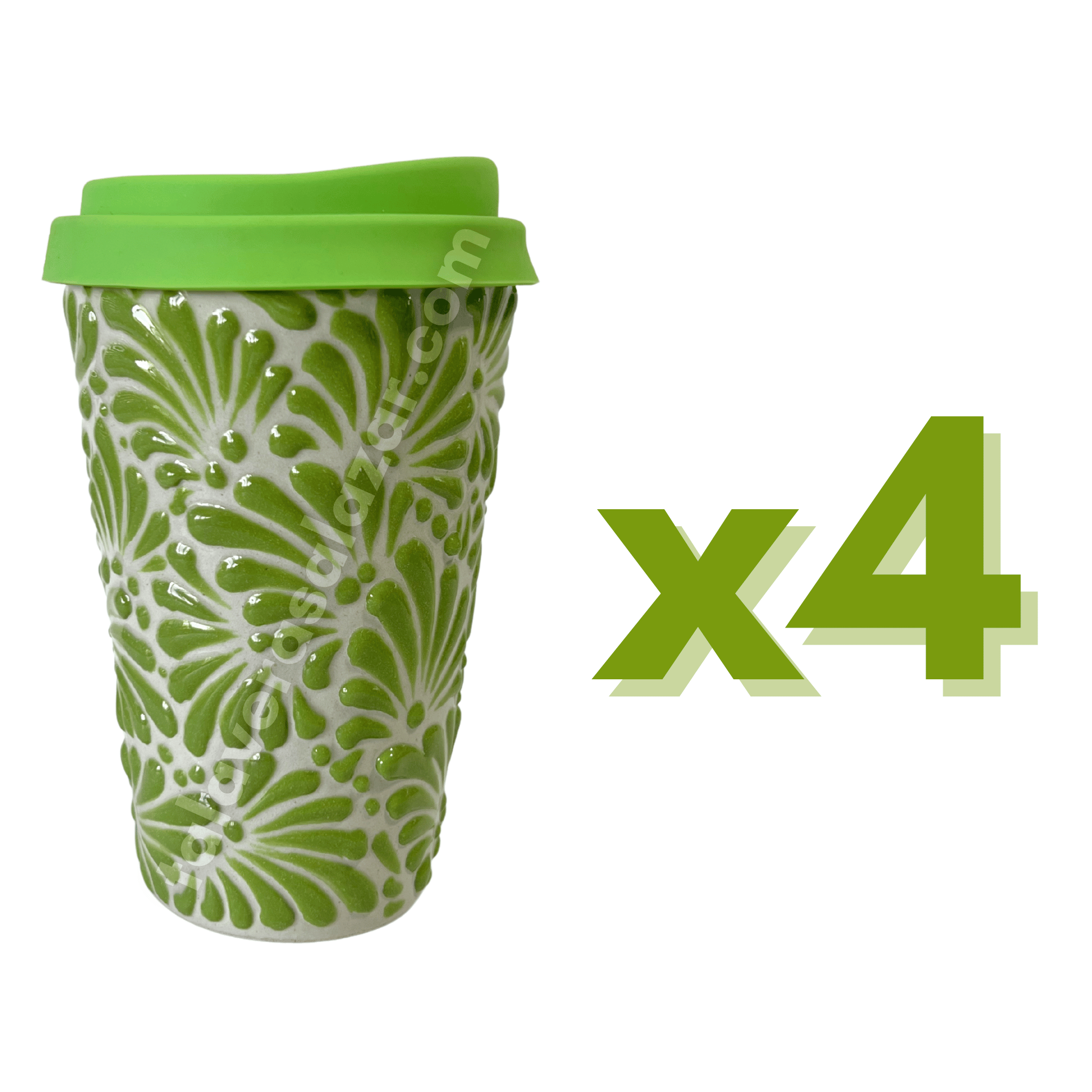 TERMO 15 CM SIN ASA FONDO TRADICIONAL MIK VERDE LIMON