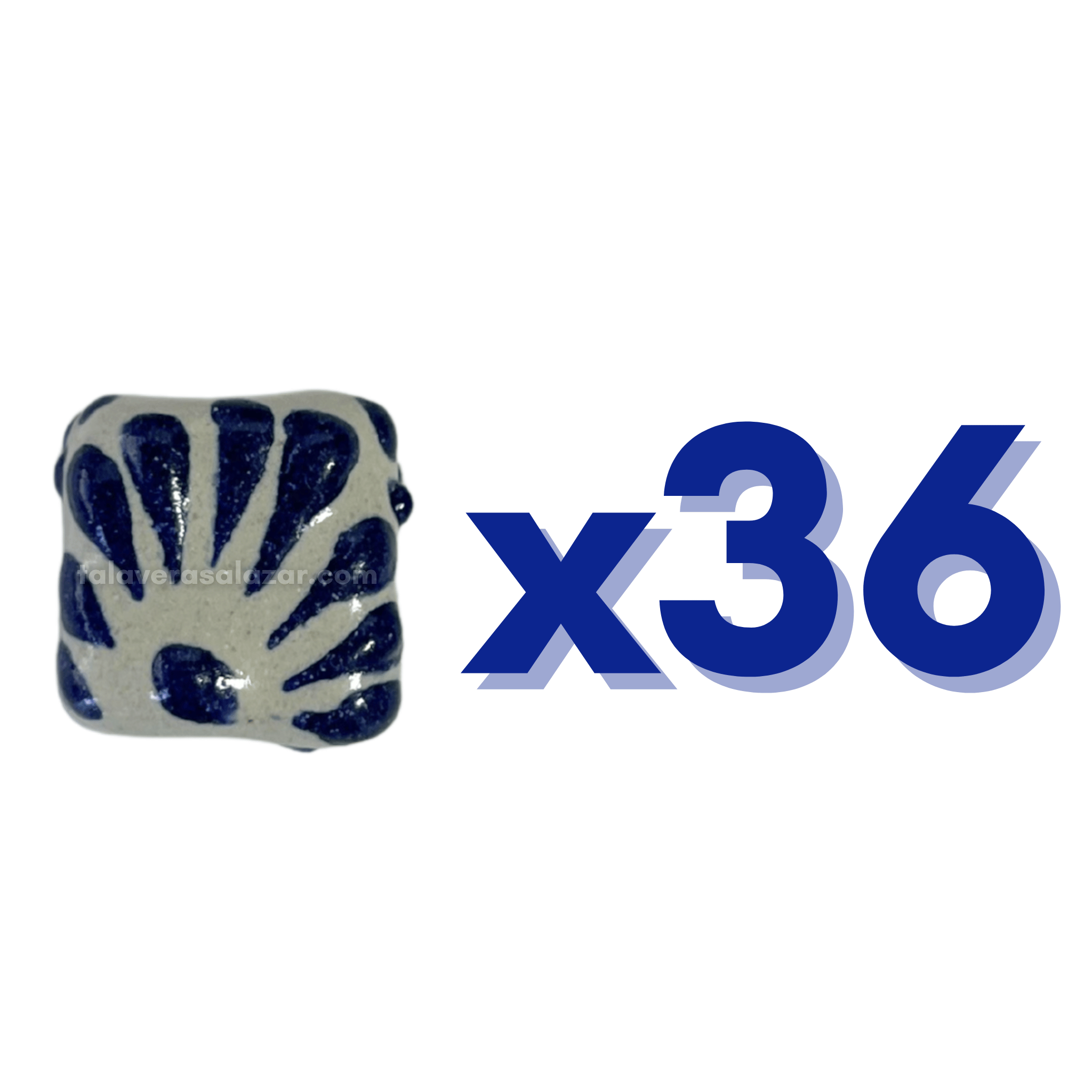 CUADRO PLANO 1.5 CM FONDO TRADICIONAL DECORADO AZUL COBALTO