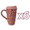 DESTELLOS DE ORO TERMO CON ASA 15 CM FONDO ROSA MIK ROSA