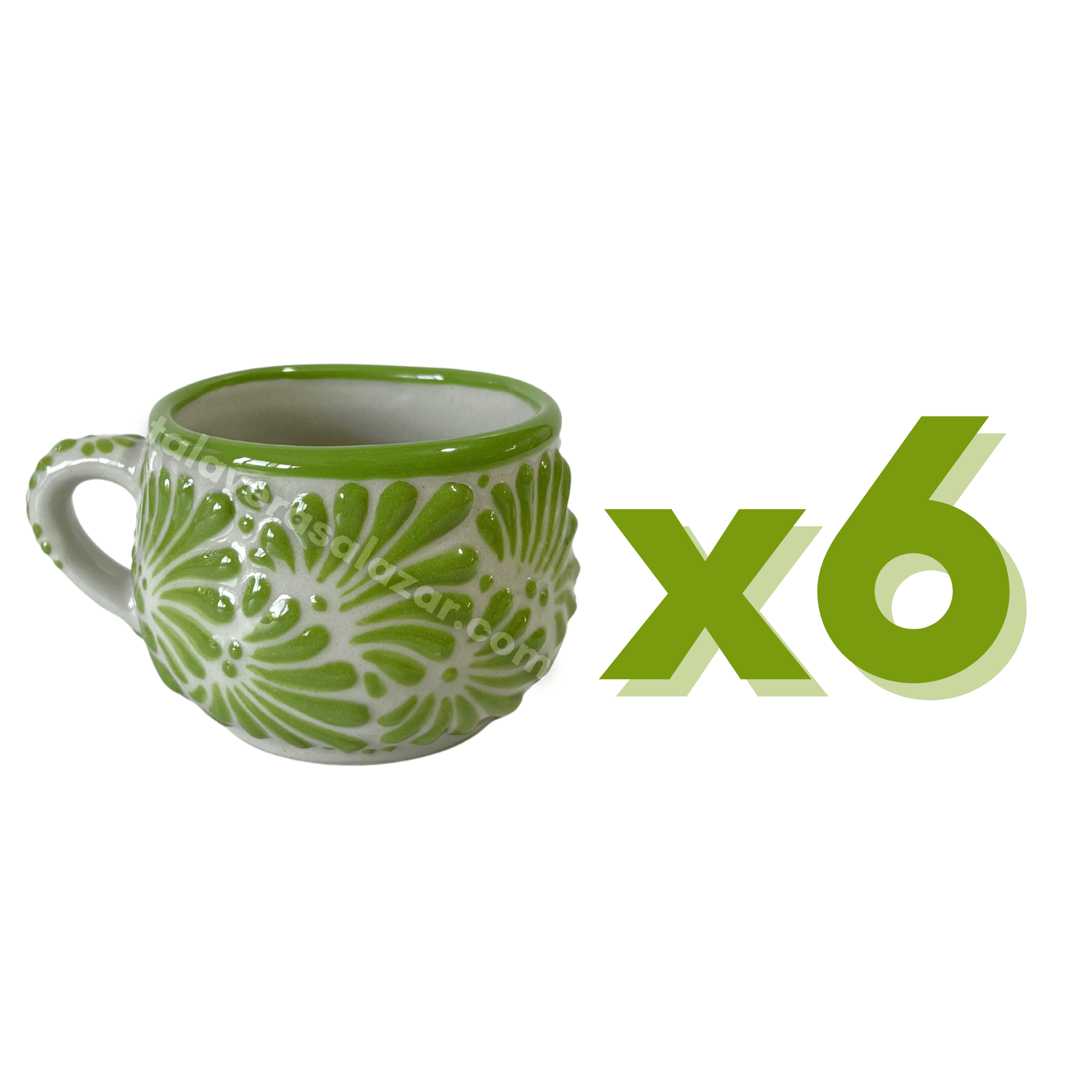 TAZA CHOCOLATERA MEDIANA FONDO TRADICIONAL MIK VERDE LIMON