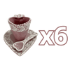 SET 3 PIEZAS FORMA DE CORAZON CON CUCHARA CORAZON FONDO ROSA MIK BLANCO