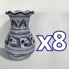 FLORERO ONDAS 25 CM FONDO TRADICIONAL CENEFA AZUL COBALTO
