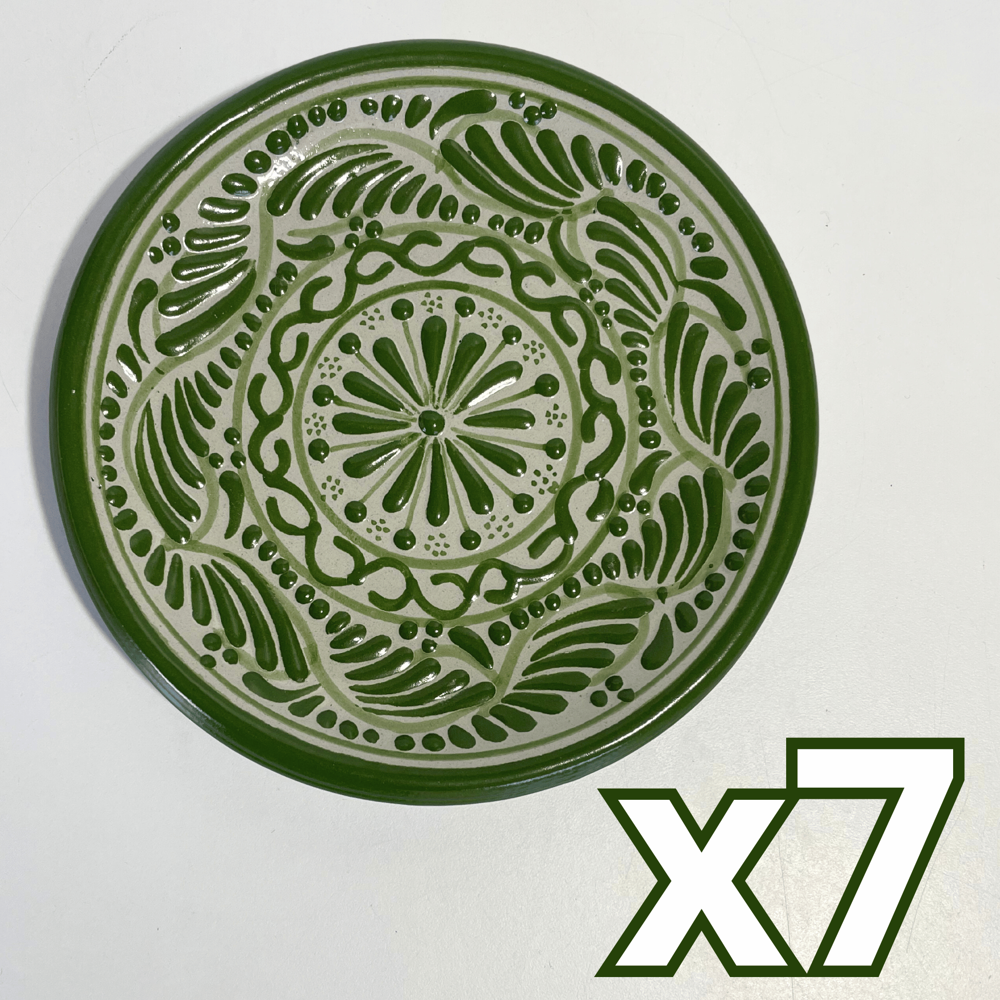 PLATO PLANO FONDO TRADICIONAL CENEFA VERDE BANDERA